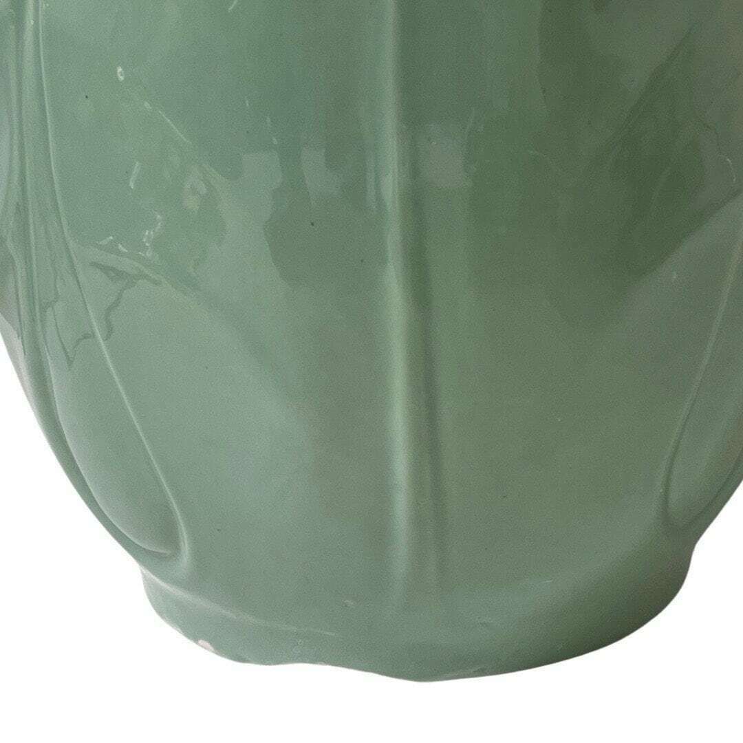 Mid Century Modern   Large   Ceramic Vase   Leaf Pattern And Glazed On Both The In  And Outside   Made In Italy photo vinterior
