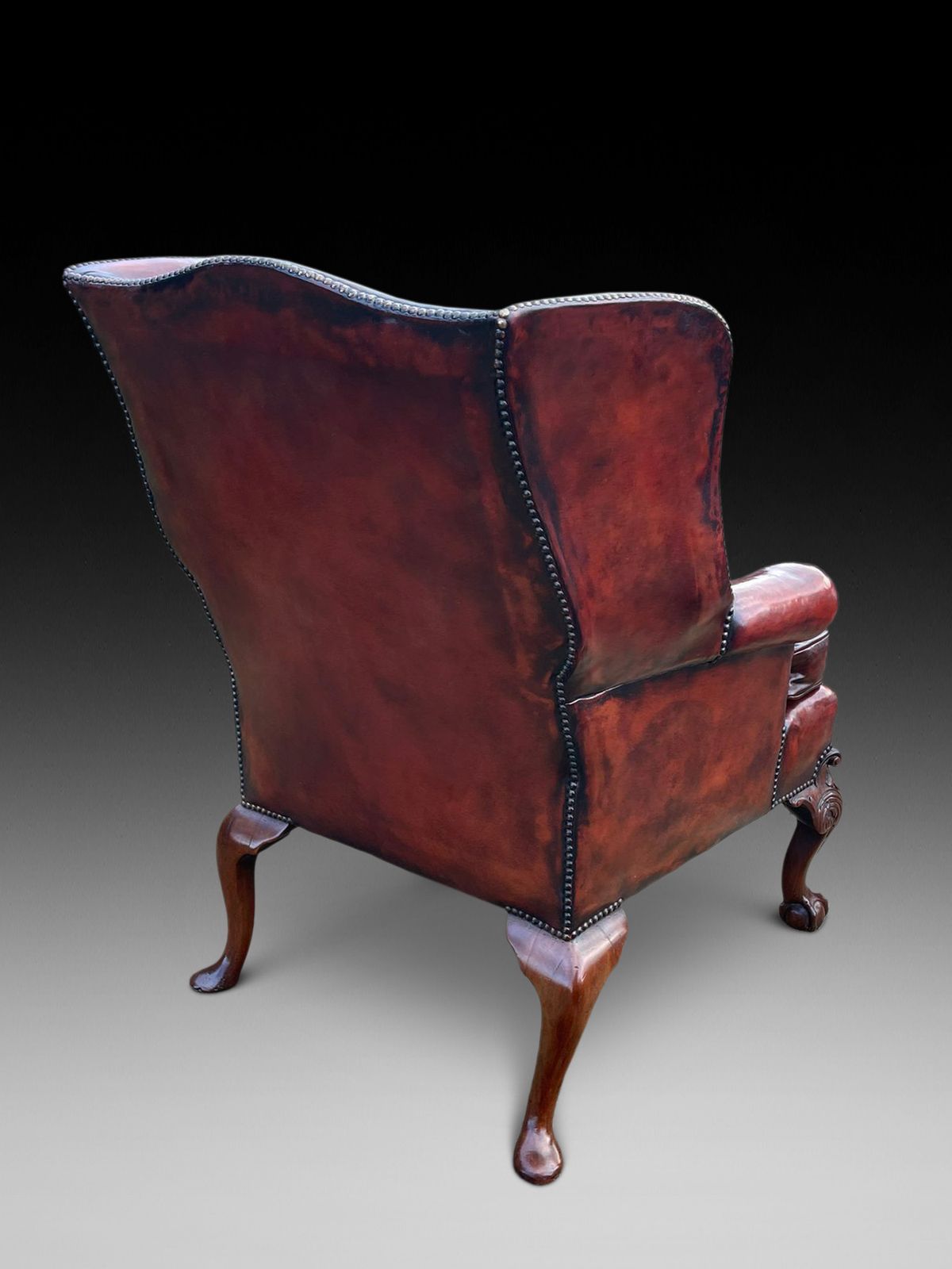 Georgian Style Mahogany Wing Arm Chair photo for sale