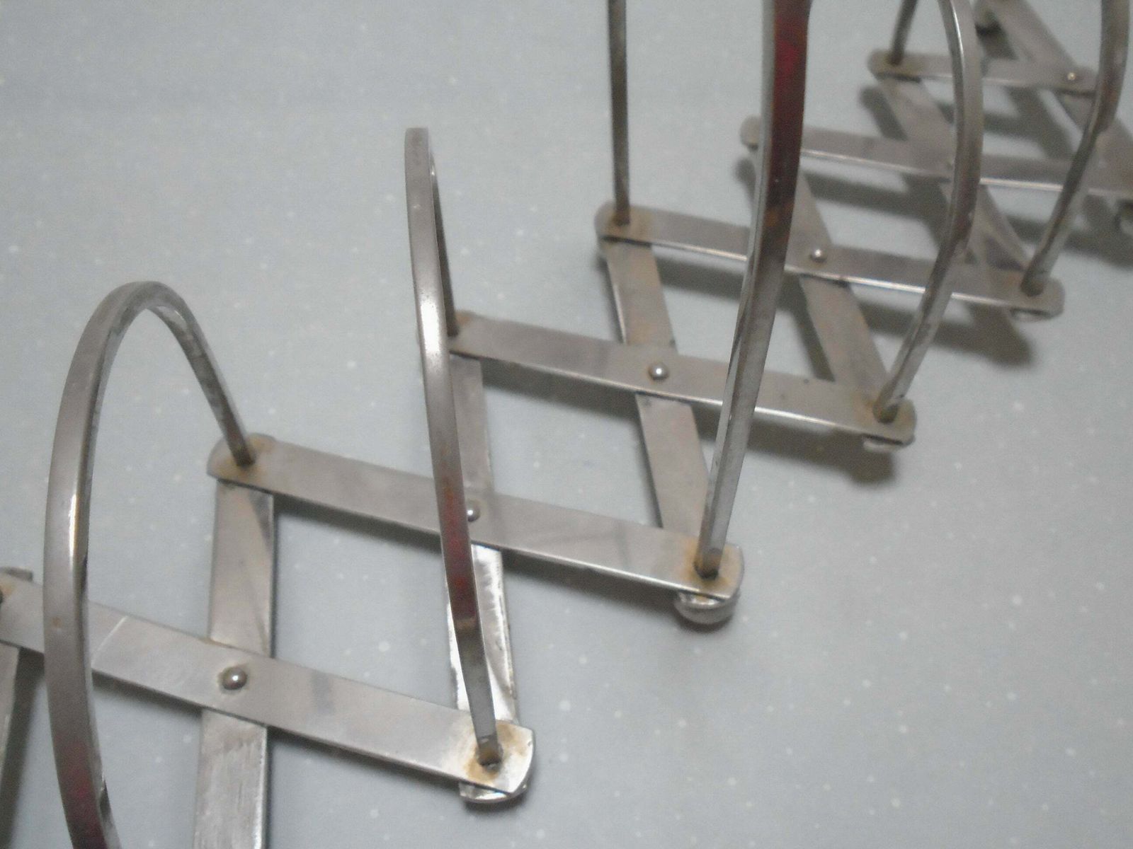 Concertina Desk Organizer, Letter Or File Holder, Industrial Table Storage Rack, Toast Rack photo 264.0