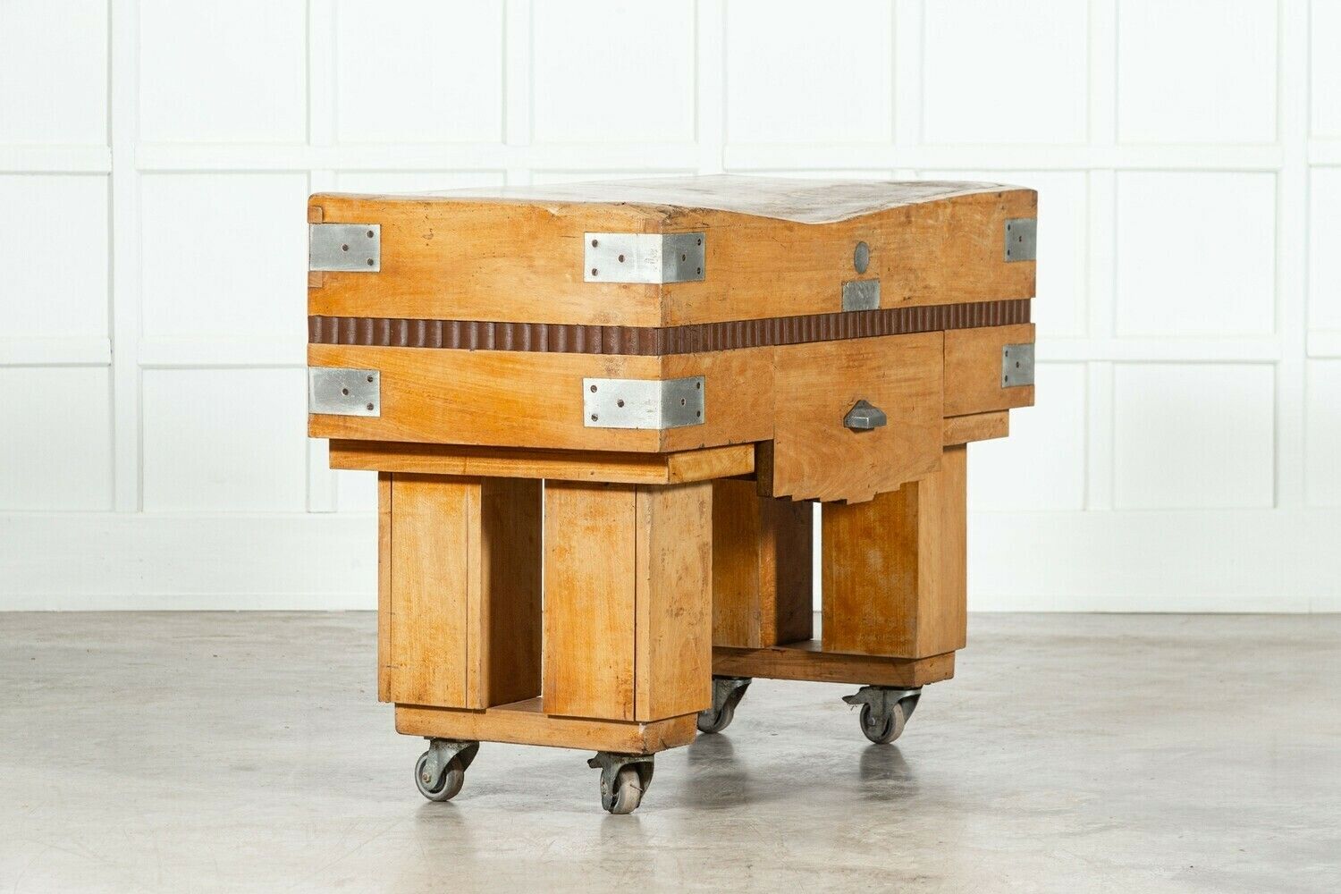 French Maple Butchers Block Counter Table photo furniture