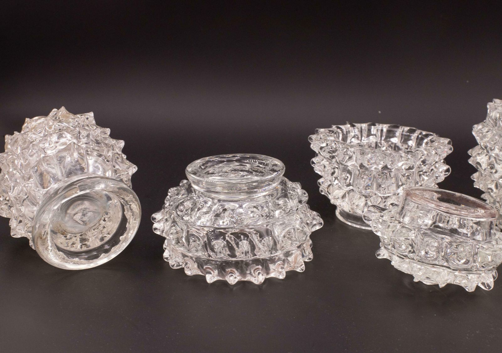 Set Of 4 Ercole Barovier Rostrato Murano Italian Glass Vase For Barovier & Toso photo vinterior