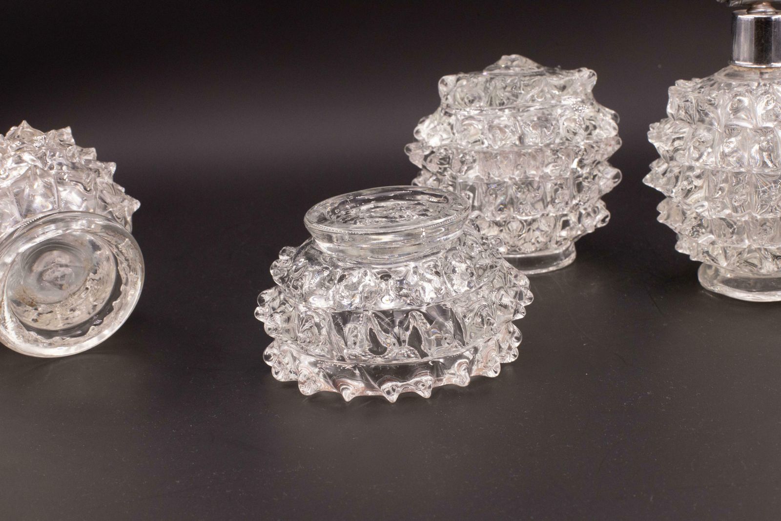 photo furniture Set Of 4 Ercole Barovier Rostrato Murano Italian Glass Vase For Barovier & Toso