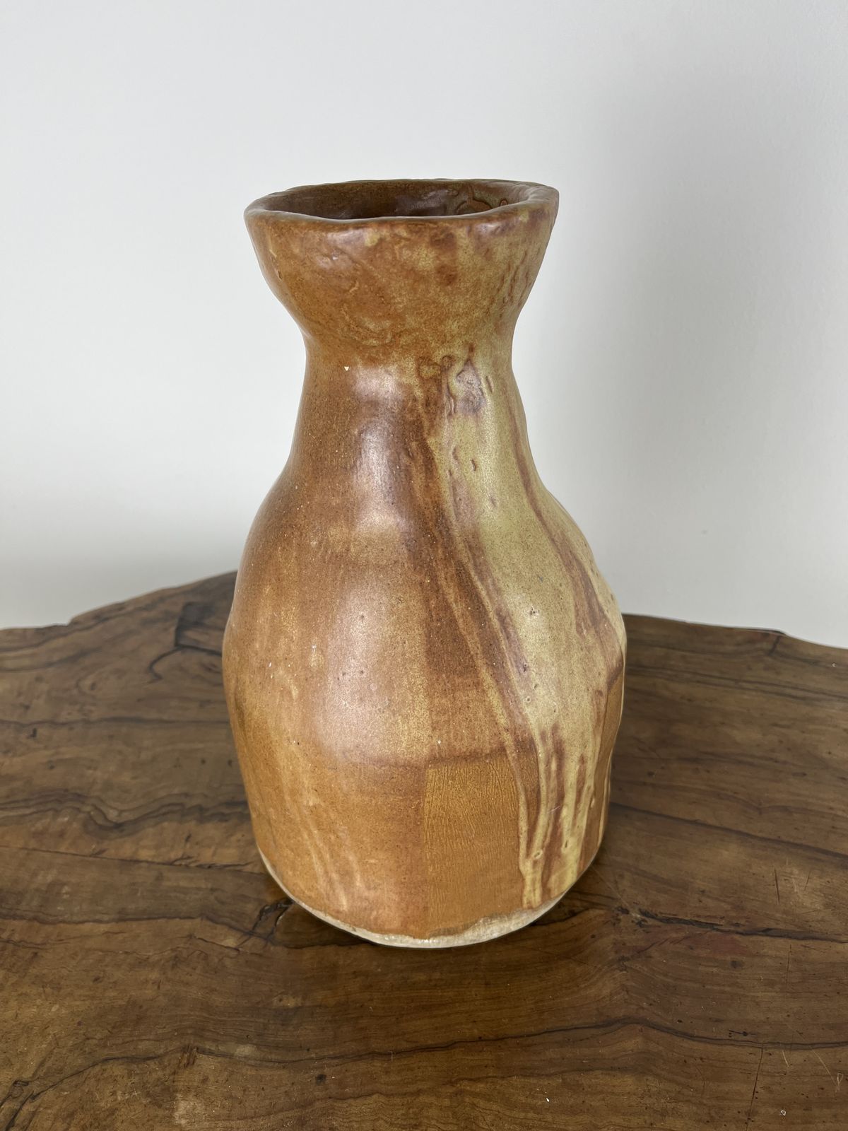 Large Ceramic Vessel Of Irregular Form And Interesting Dripped Glaze. Signed And Dated J Gleed 1950 photo 145.0