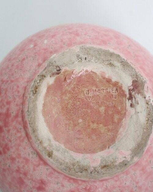 Rare Pink Ceramic Table Lamp By Jerôme Massier, Vallauris Circa 1950 photo 265.0