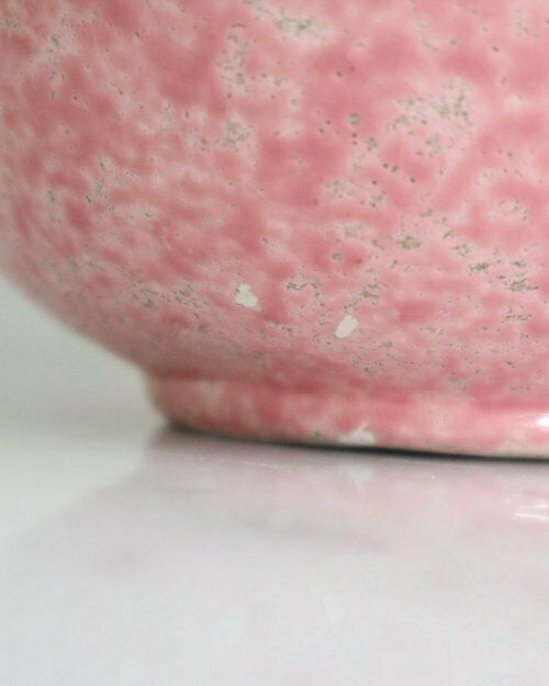 Rare Pink Ceramic Table Lamp By Jerôme Massier, Vallauris Circa 1950 photo vintage