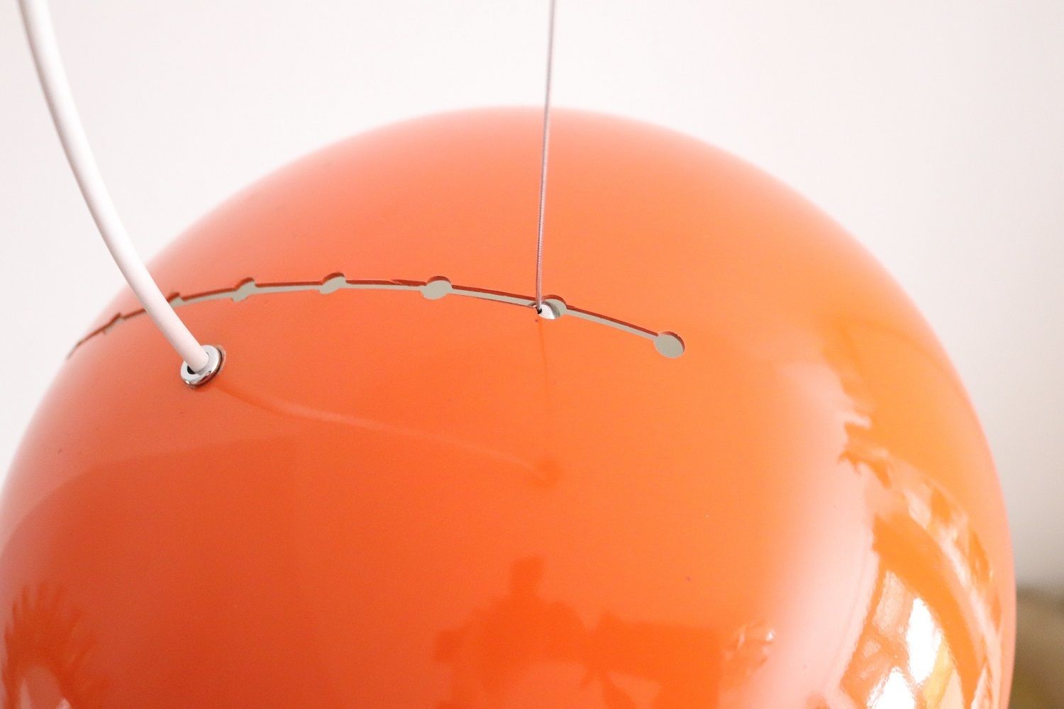 Italian Midcentury Pendant Lamp From The Space Age In Glass And Aluminium, 1960s photo vinterior
