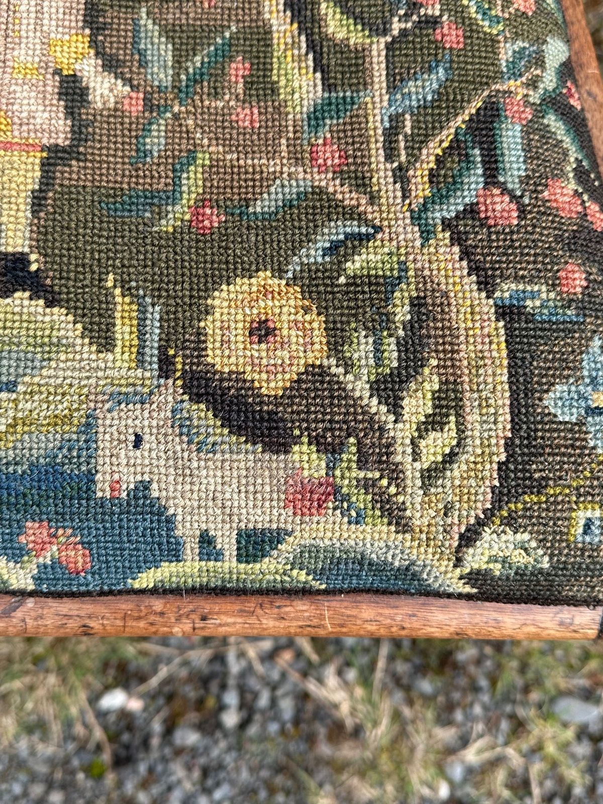 A Scottish George III Walnut Side Chair With Charming Needlepoint Seat, C.1780 photo Furniture