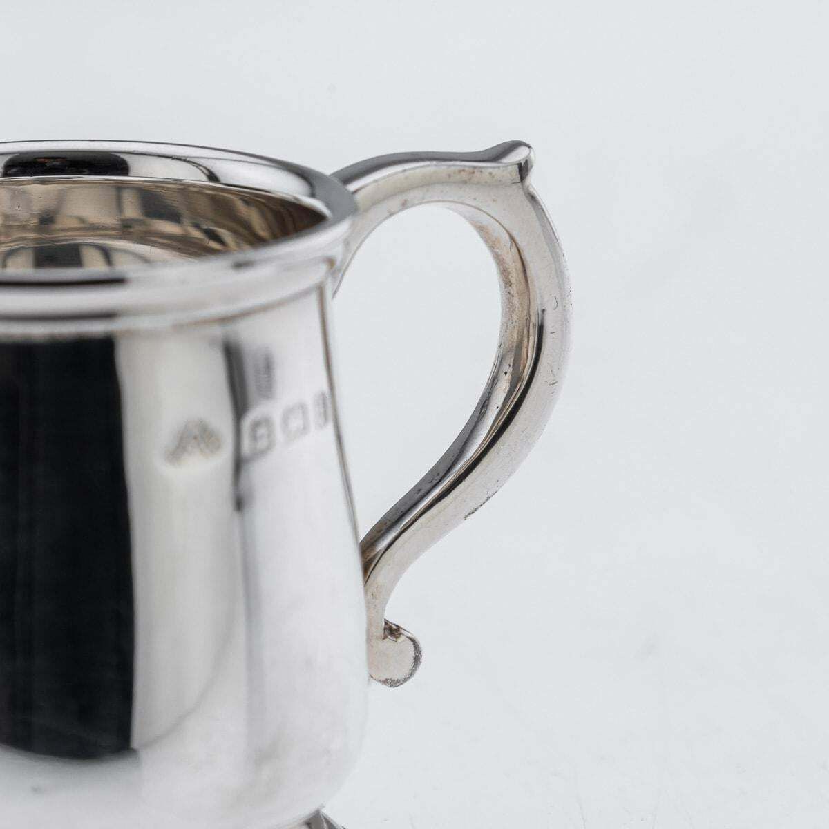 photo vintage 20th Century Set Of Six Solid Silver 'Tankard' Shot Cups, Adie Bros C.1926