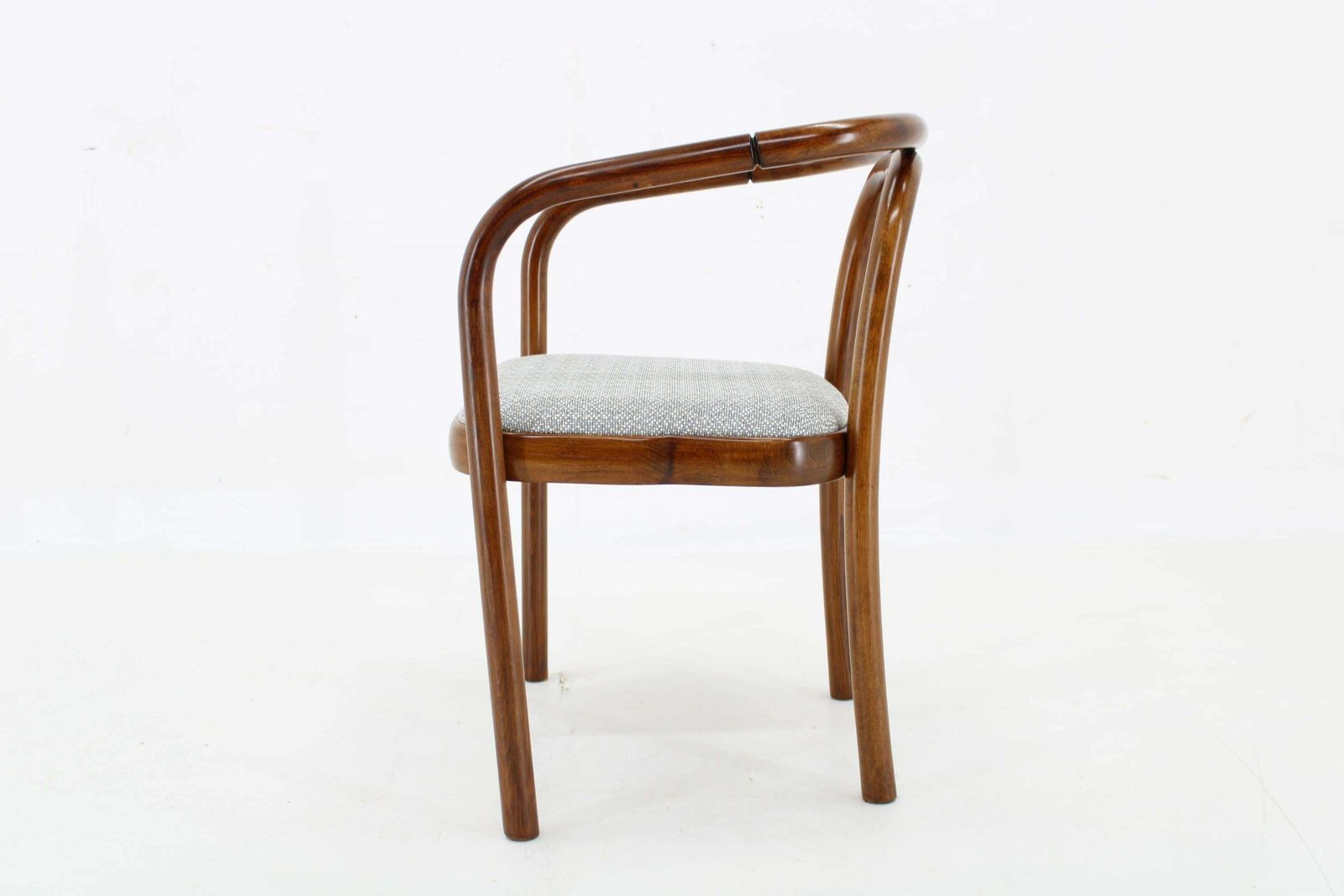 1970s Antonin Suman Chair By Ton In Zinc Fabric photo for sale