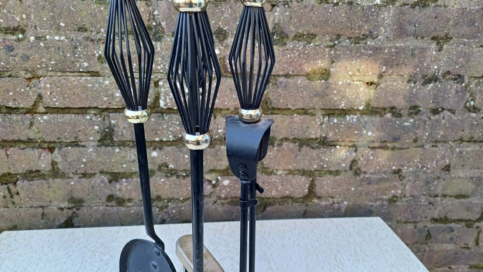 Vintage Style Complete Set Of Fire Irons Companion Set. photo for sale