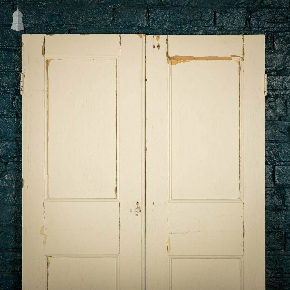 Pine Paneled Shutters, 2 Panel White Painted Set Of 2 Pairs photo 539.97