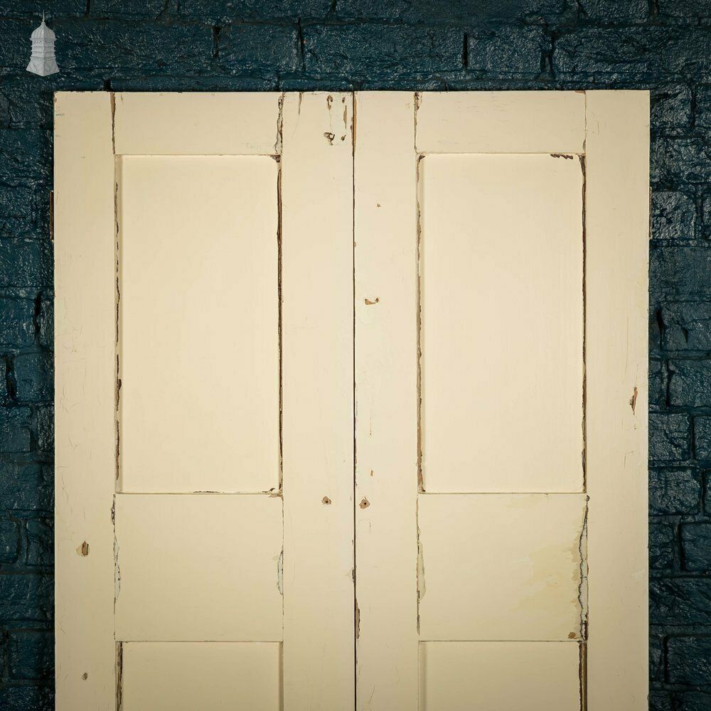539.97 Pine Paneled Shutters, 2 Panel White Painted Set Of 2 Pairs photo