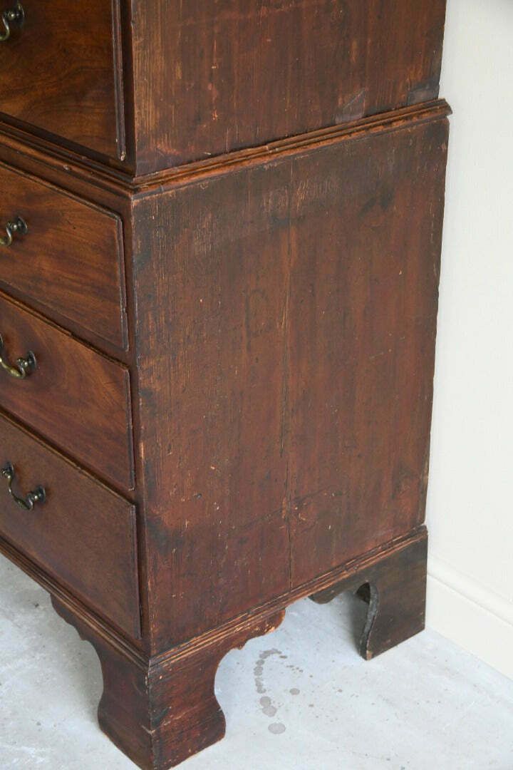 photo furniture Antique Georgian Mahogany Chest On Chest