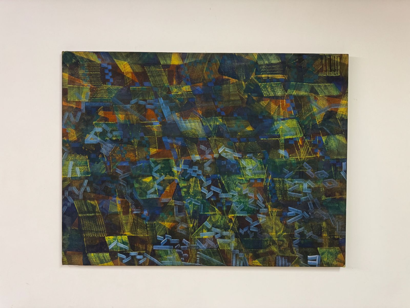 Large 1970s Italian Abstract Painting photo Art