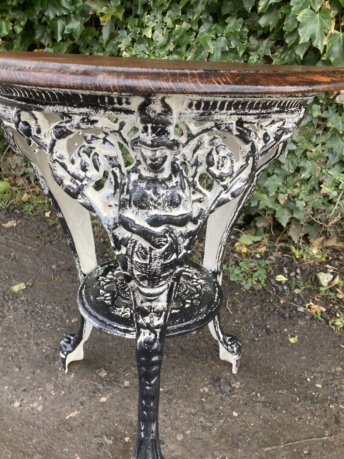 Britannia Style Pub/Garden Table With Oak Top photo vinterior