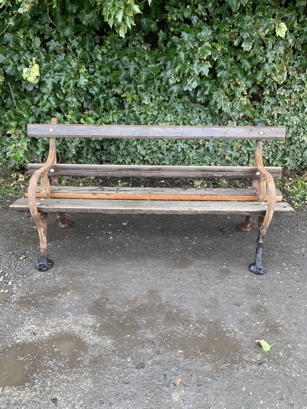 Victorian Cast Iron And Pitch Pine Bench photo for sale