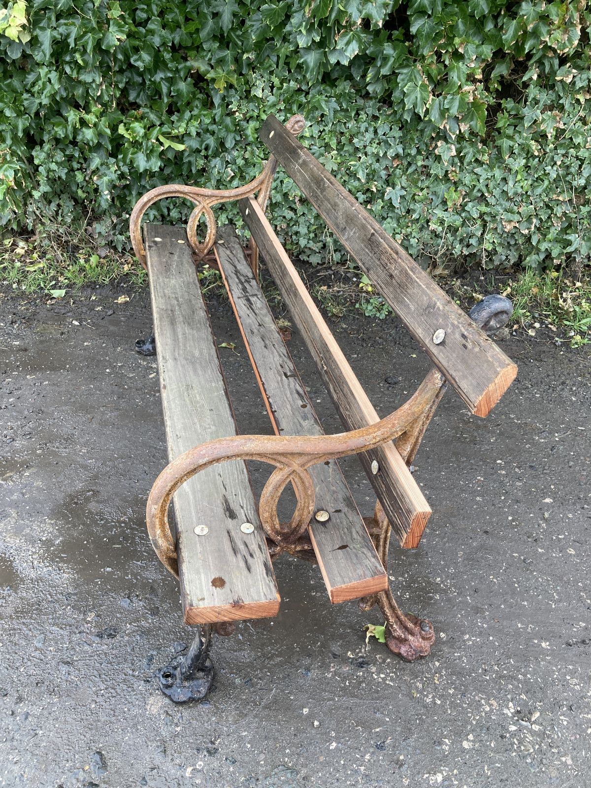 Victorian Cast Iron And Pitch Pine Bench photo buy