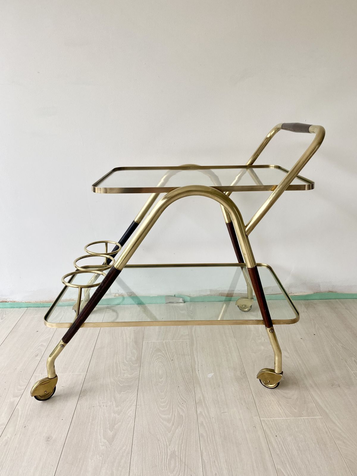 Mid Century Italian Cesare Lacca Brass Trolley
