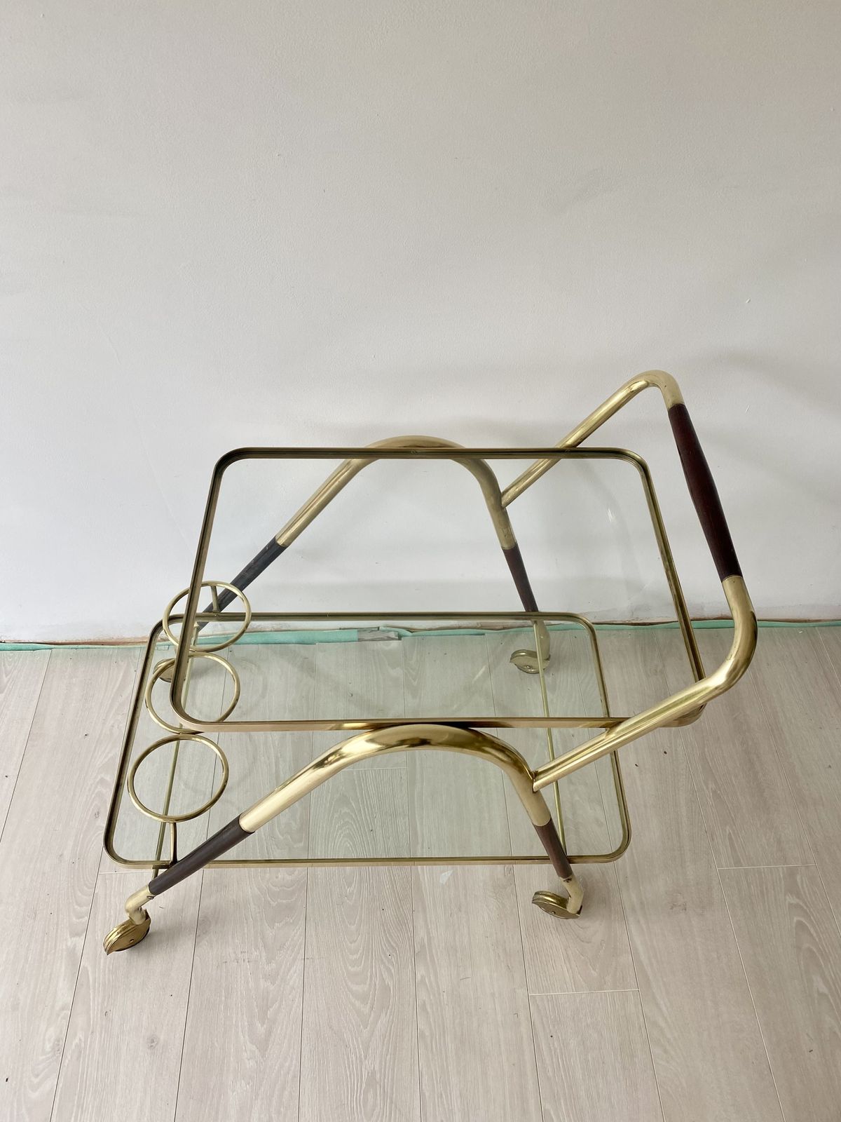 Mid Century Italian Cesare Lacca Brass Trolley photo vinterior