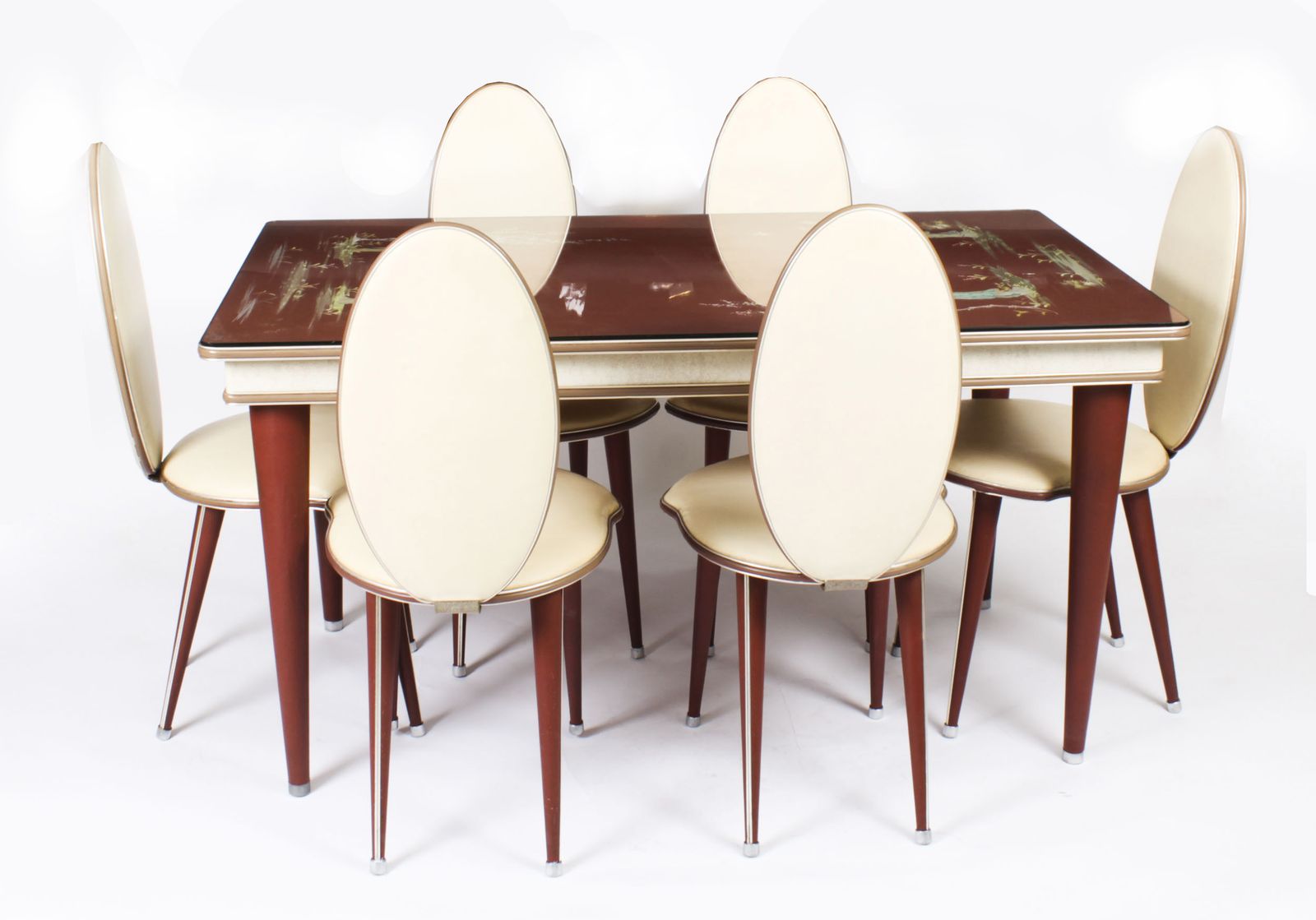 Italian Dining Table Set By Umberto Mascagni Retailed Harrods C.1950s