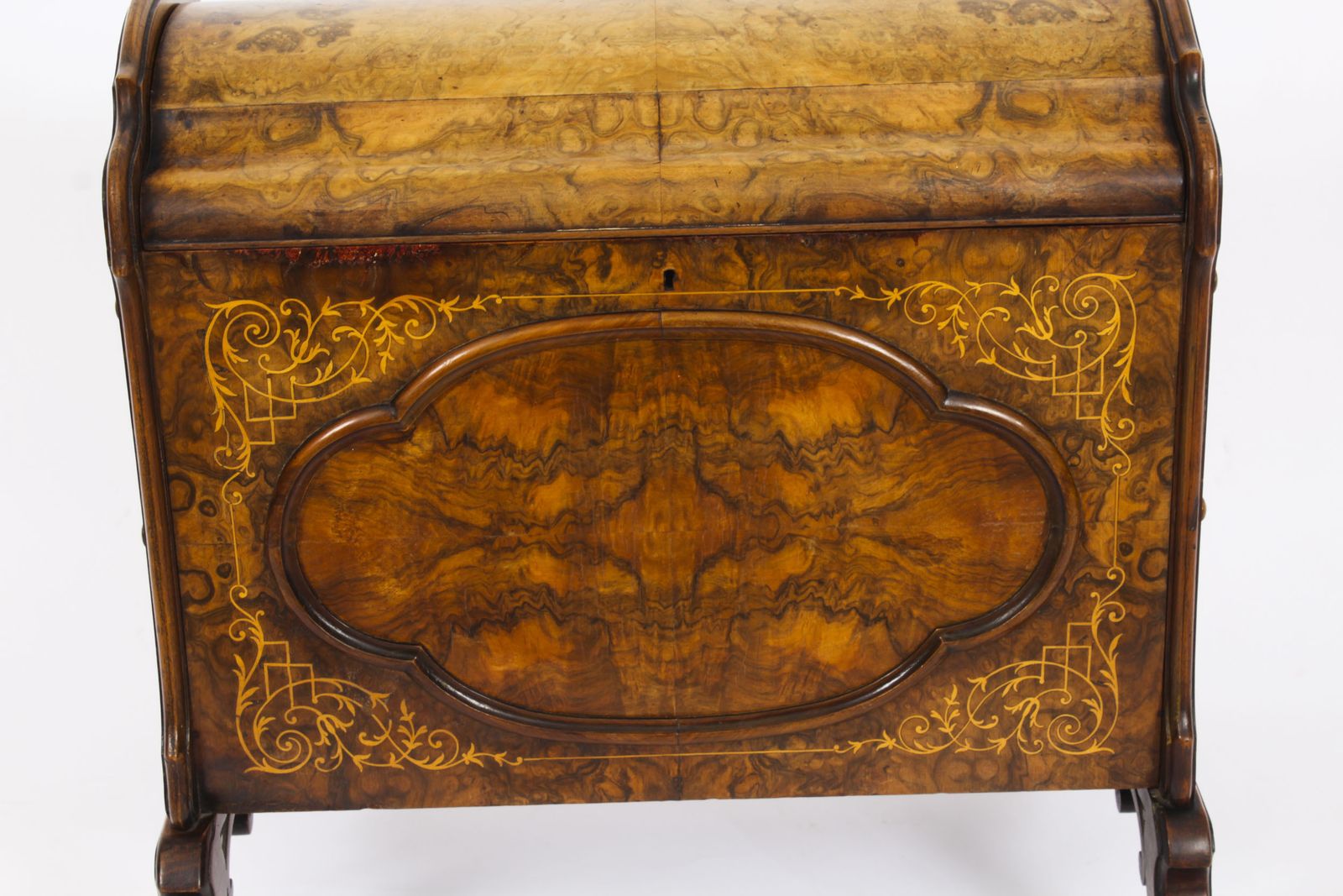 Home Decor Victorian Burr Walnut & Inlaid Marquetry Canterbury Magazine Rack 19th C photo