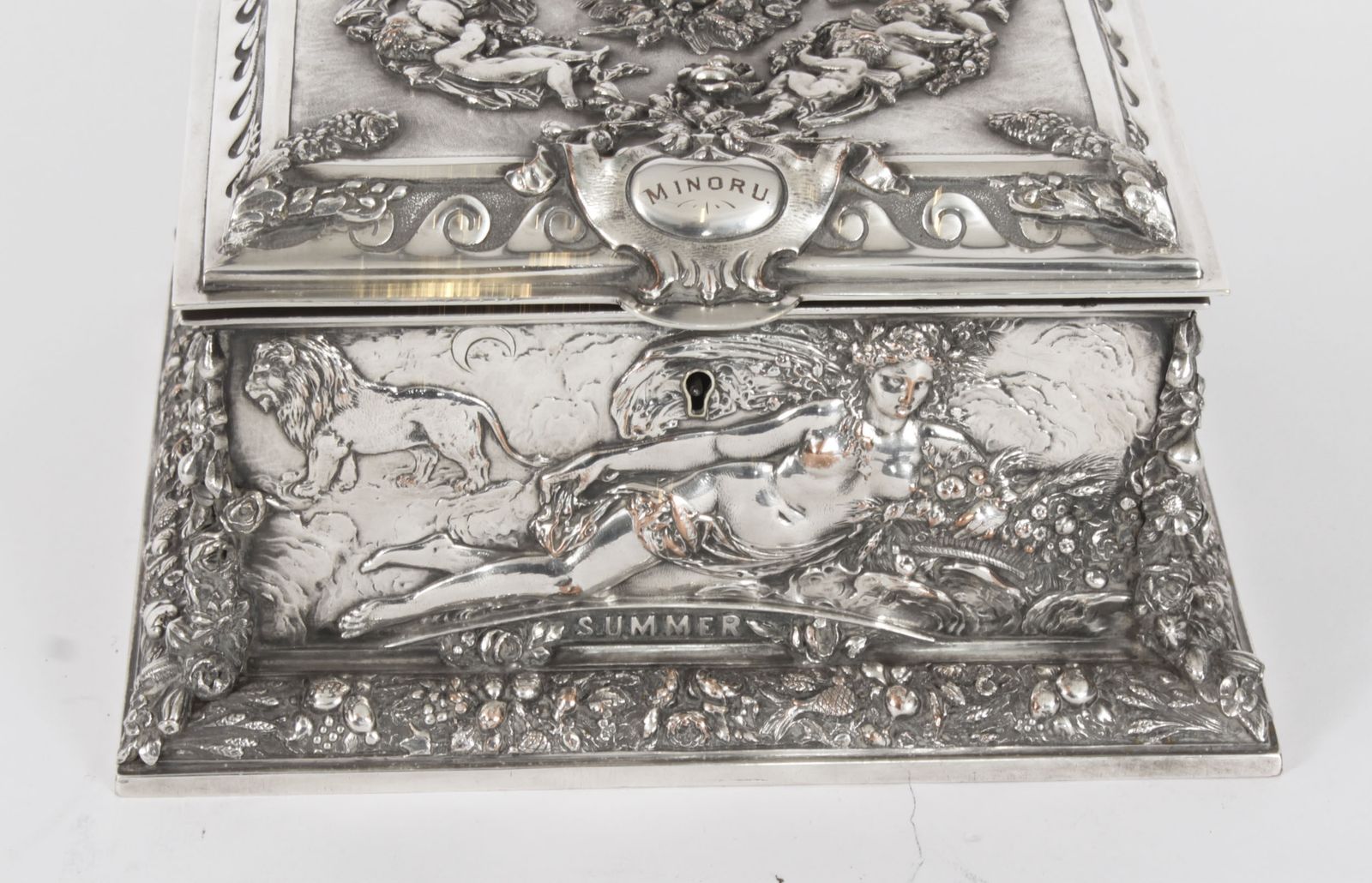Victorian Silver Plated Jewellery Casket Walker And Hall 19thc photo for sale