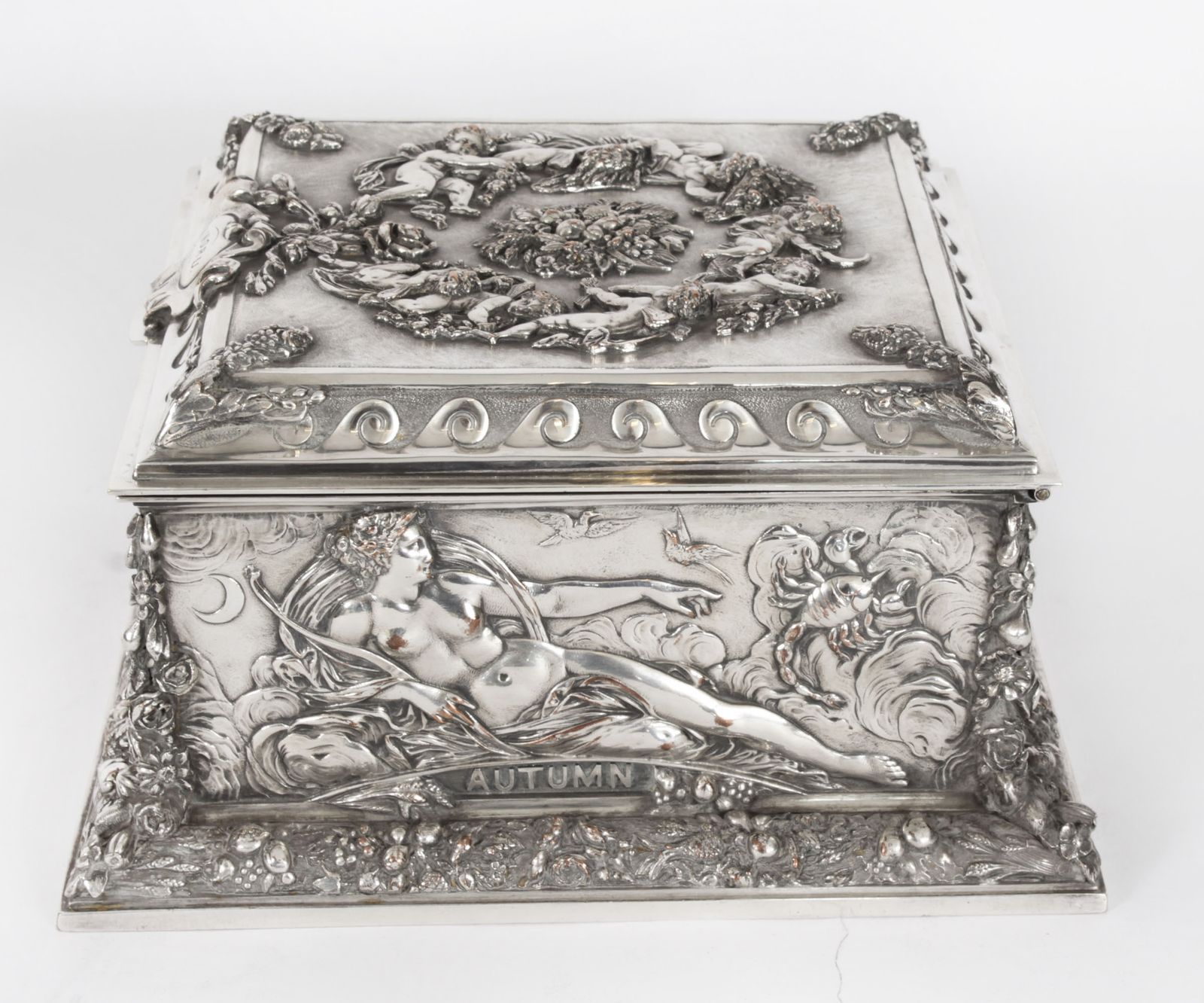 Home Decor Victorian Silver Plated Jewellery Casket Walker And Hall 19thc photo