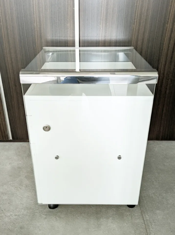 Furniture Glass, Painted Wood & Chrome Plated Metal 1990s Desk By Gallotti E Radice photo