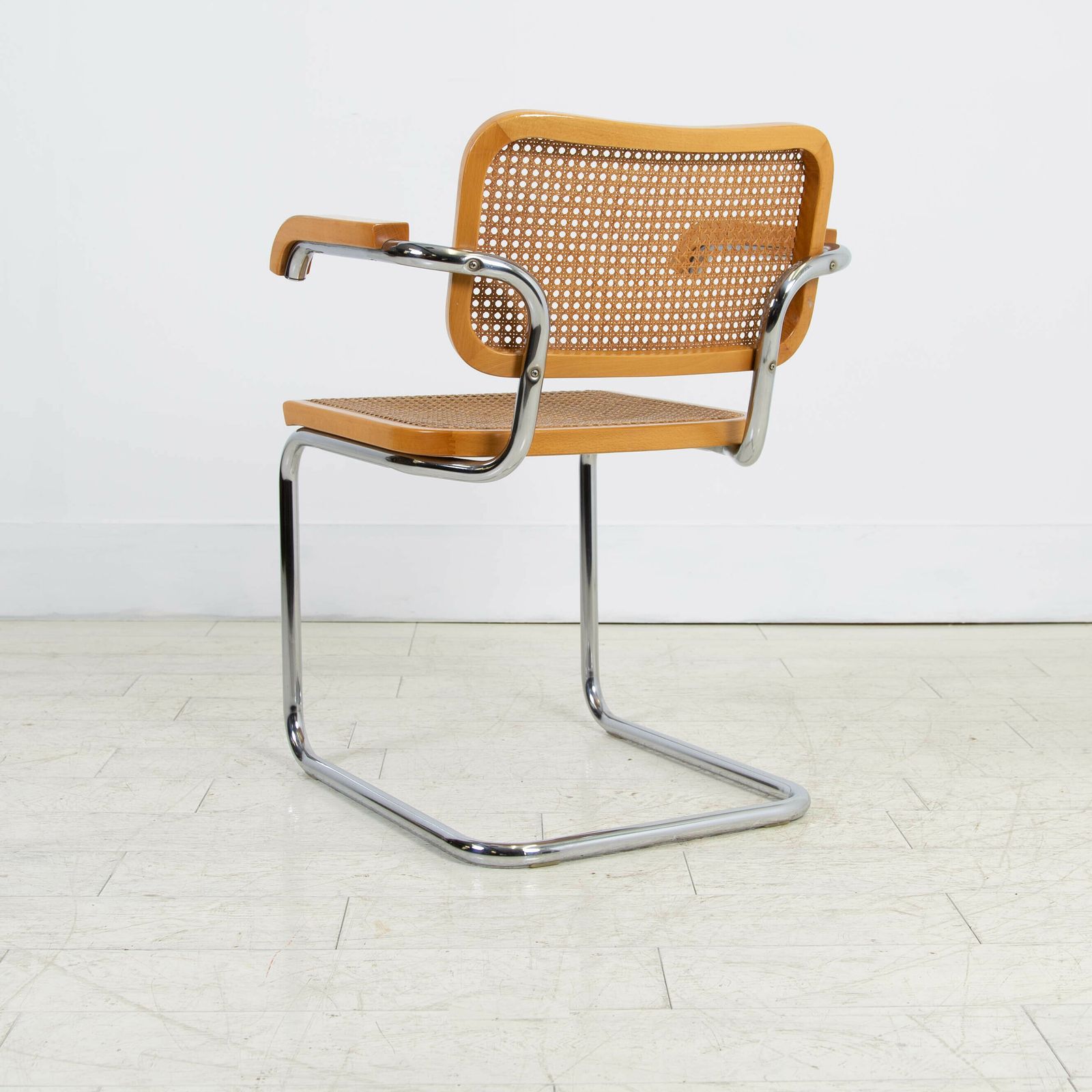 photo furniture Marcel Breuer Style Cane And Chrome Armchair By Cidue C1970