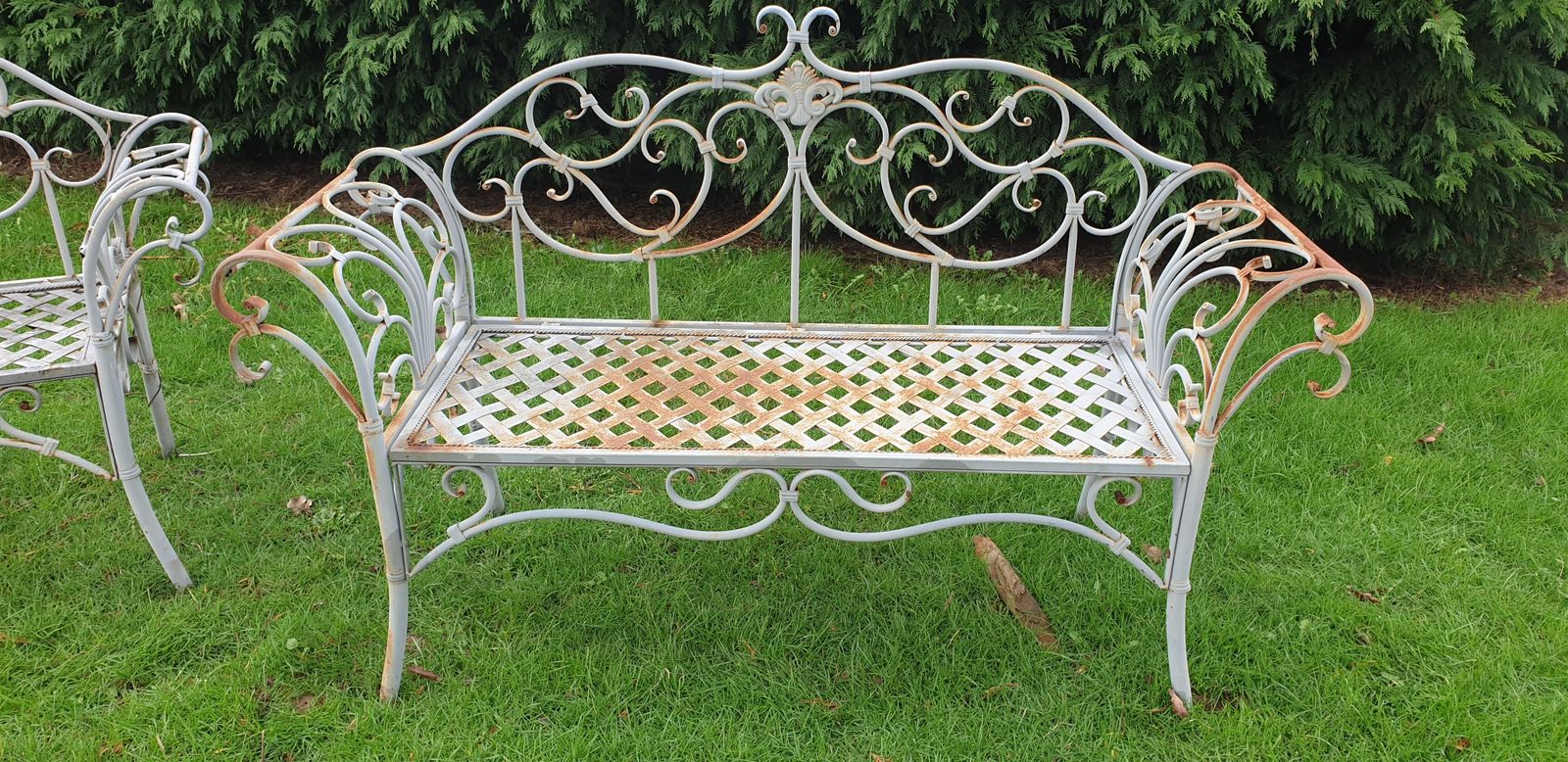 Pair French Conservatory Benches photo for sale