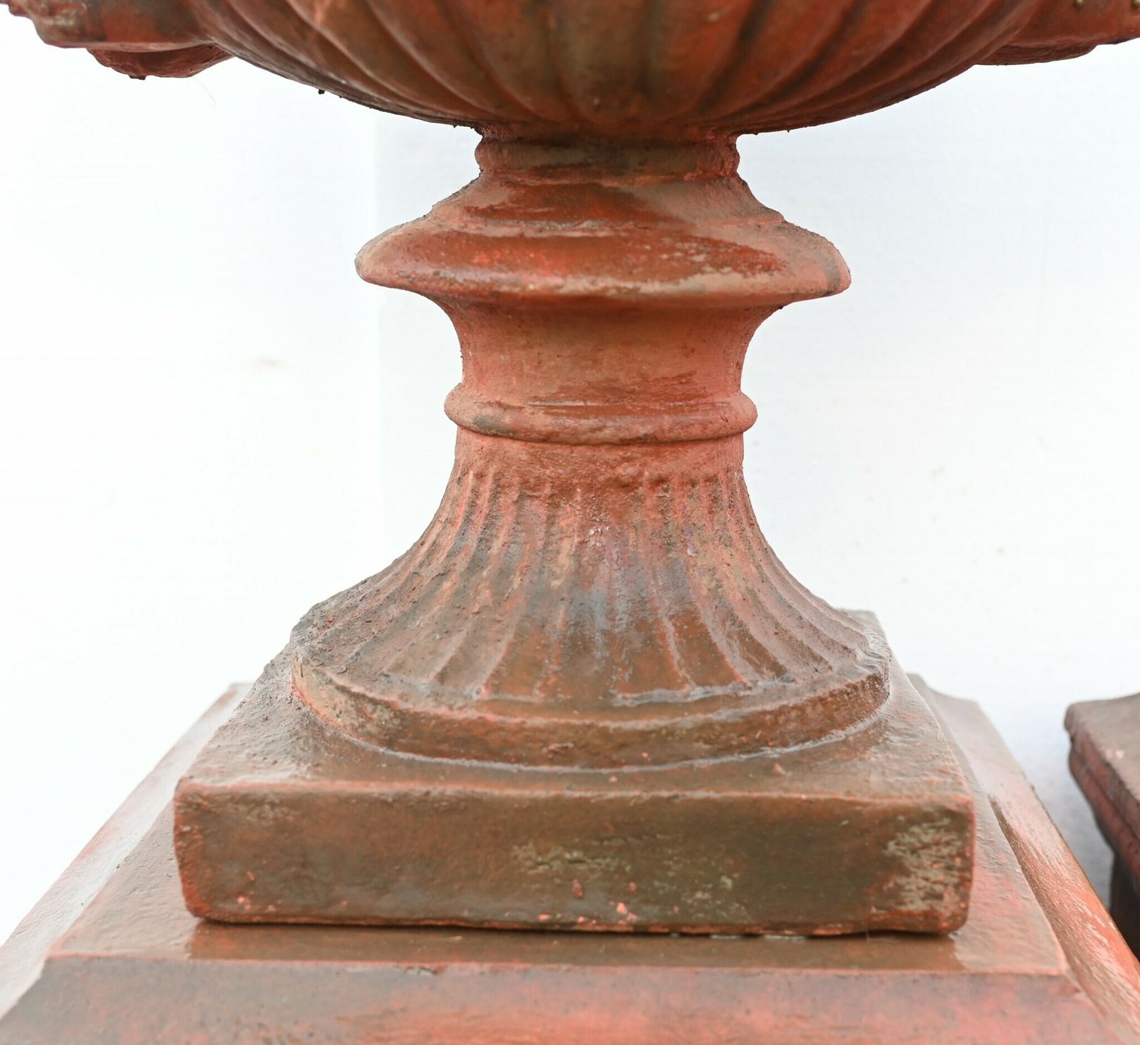 photo vintage Pair Georgian Terracotta Urns   Garden Vase On Pedestal Thomas Hope