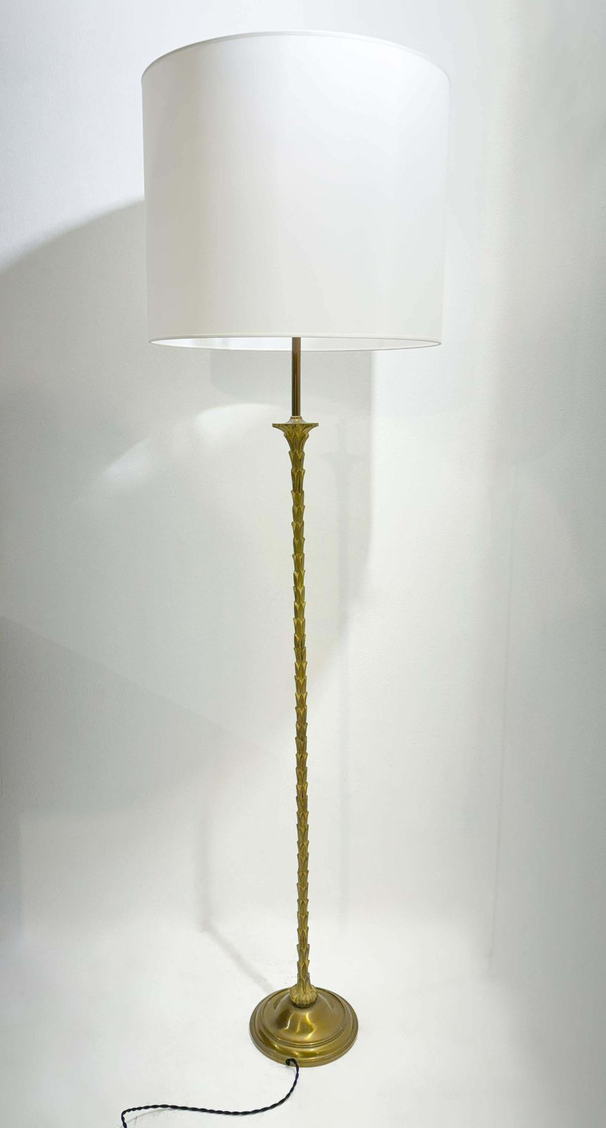 Mid Century Brass Floor Lamp By Maison Baguès, France, 1950s photo vinterior