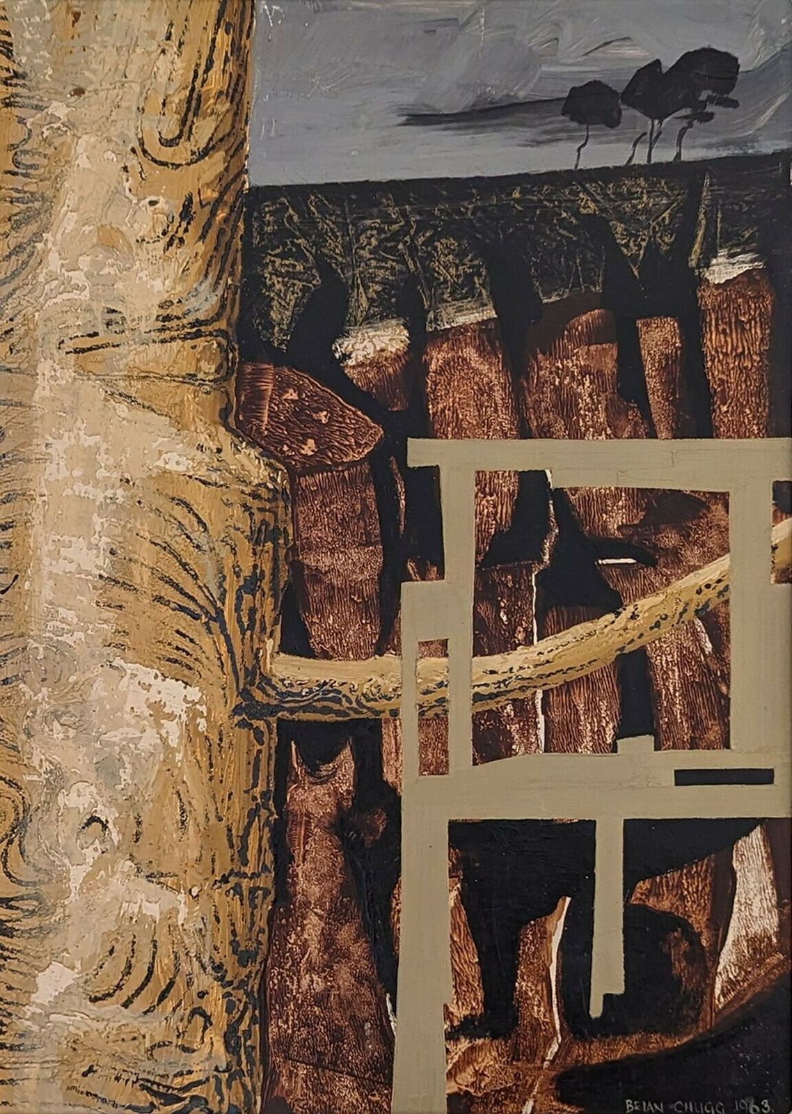 Brian Chugg (1926 2003) 'Devon Landscape' photo furniture