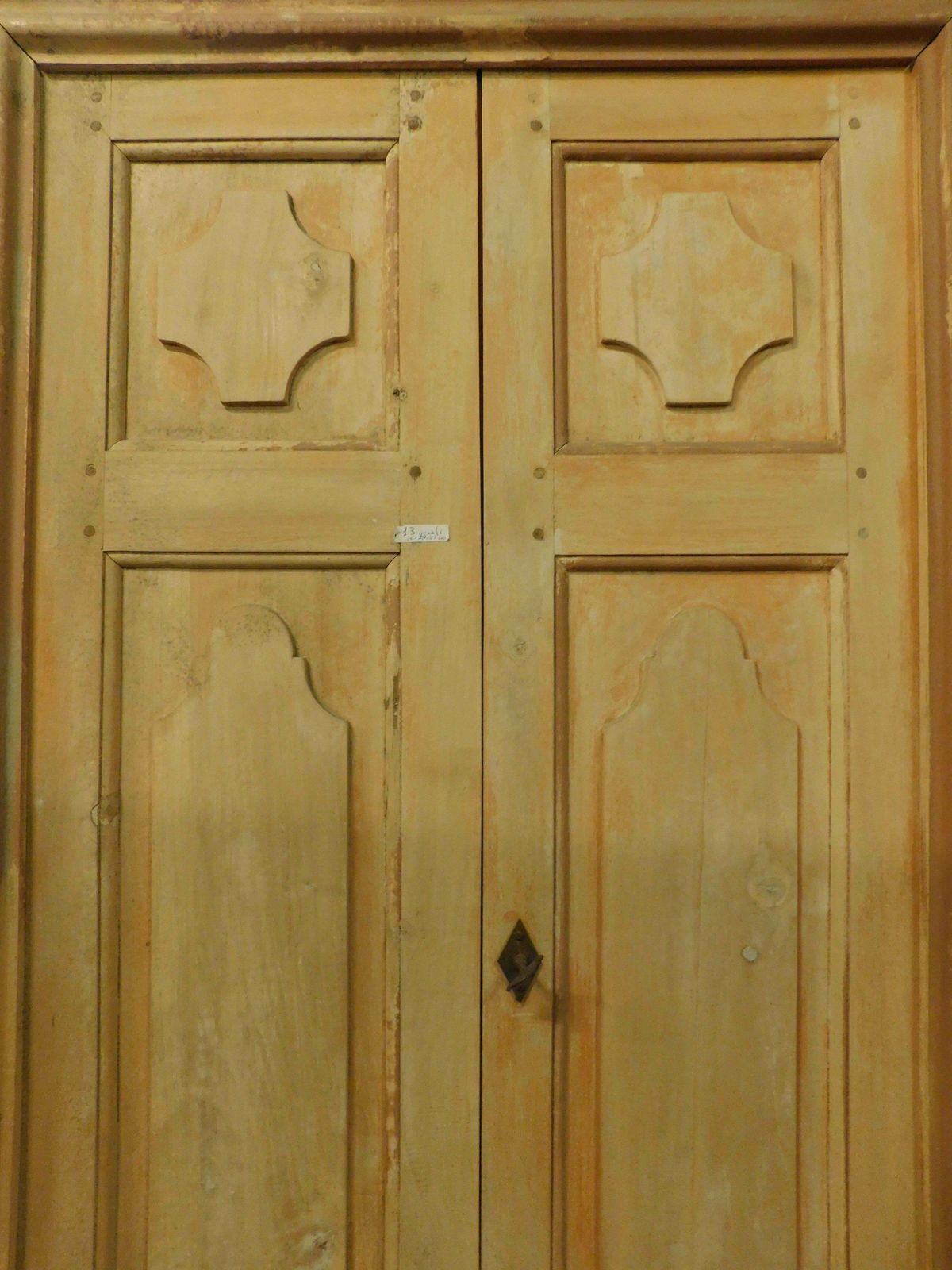 Set Of 8 Lacquered Poplar Double Doors With Original Frame, Italy photo vinterior