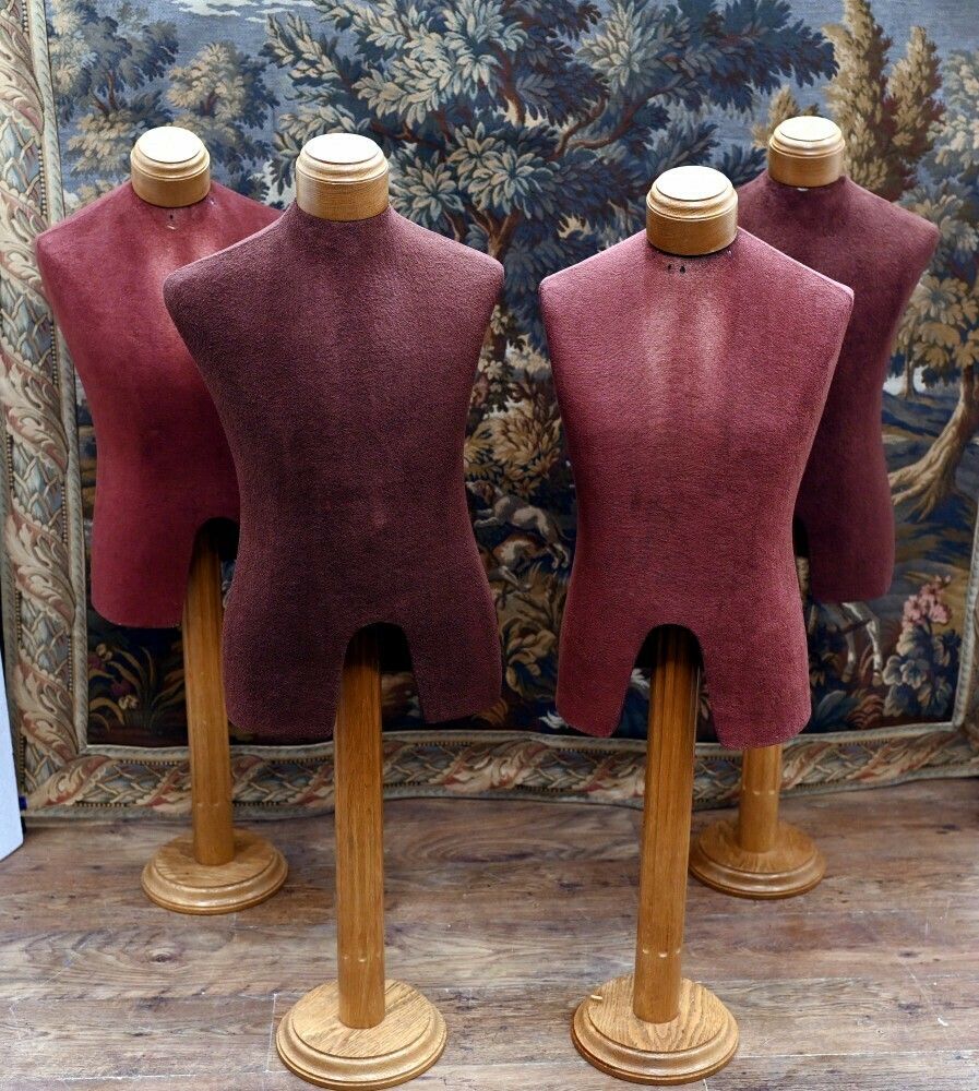 Set Of Dummy Stands Shop Mannequins Salvaged 1950 photo vinterior