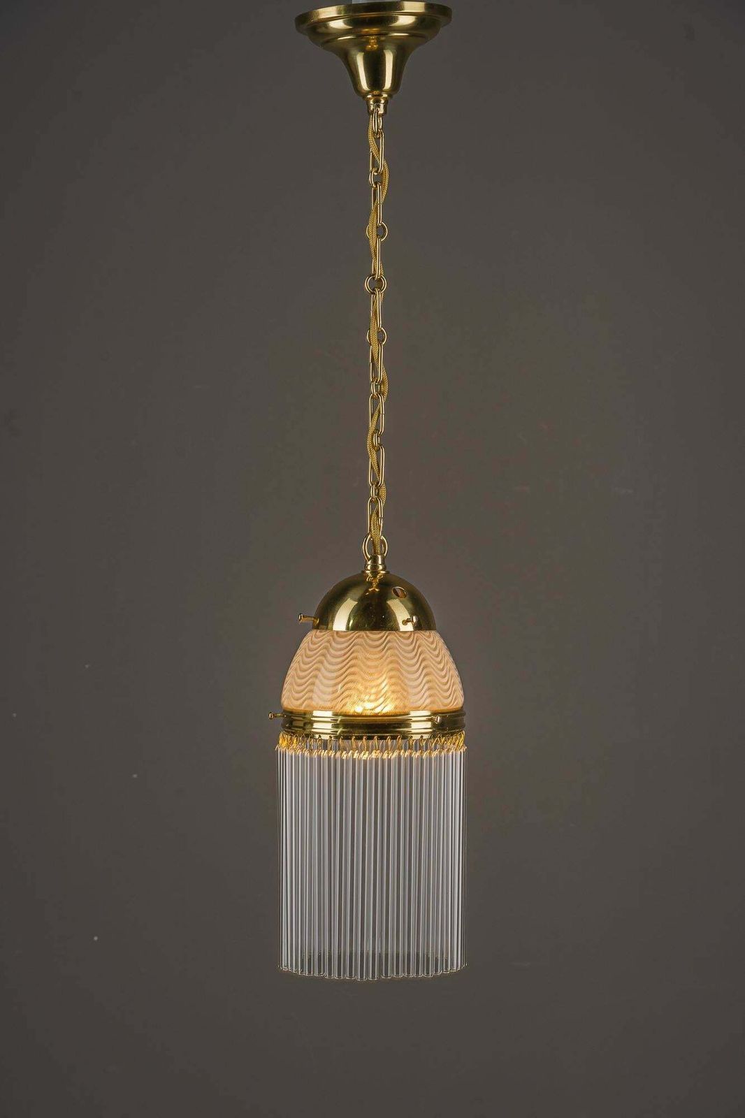 Art Deco Pendant Around 1920s With Opaline Glass Shade Vienna 1920s photo 479.0