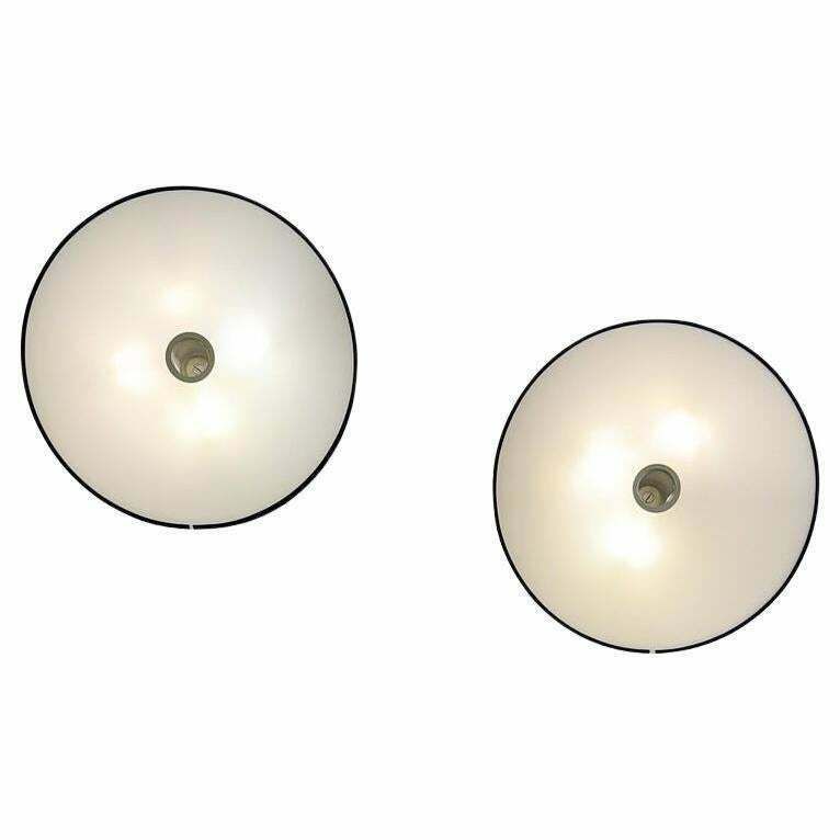 Mid Century Pair Of Ceiling Or Wall Light By Umberto Riva For Francesconi , 1969