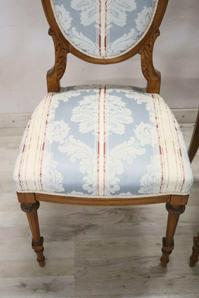 Early 20th Century Carved Beech Wood Chairs, Set Of 2 photo vinterior