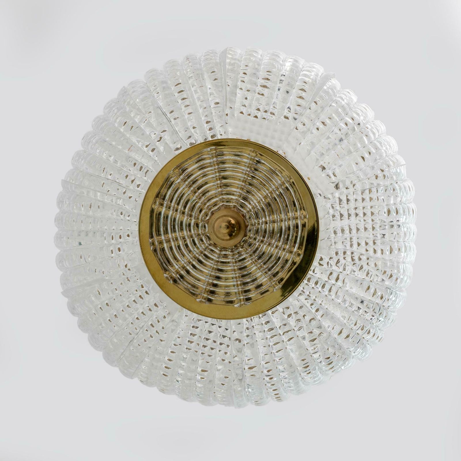 Attributed To Tomaso Buzzi Art Dèco Style Brass Murano Glass Lantern Chandelier photo vintage