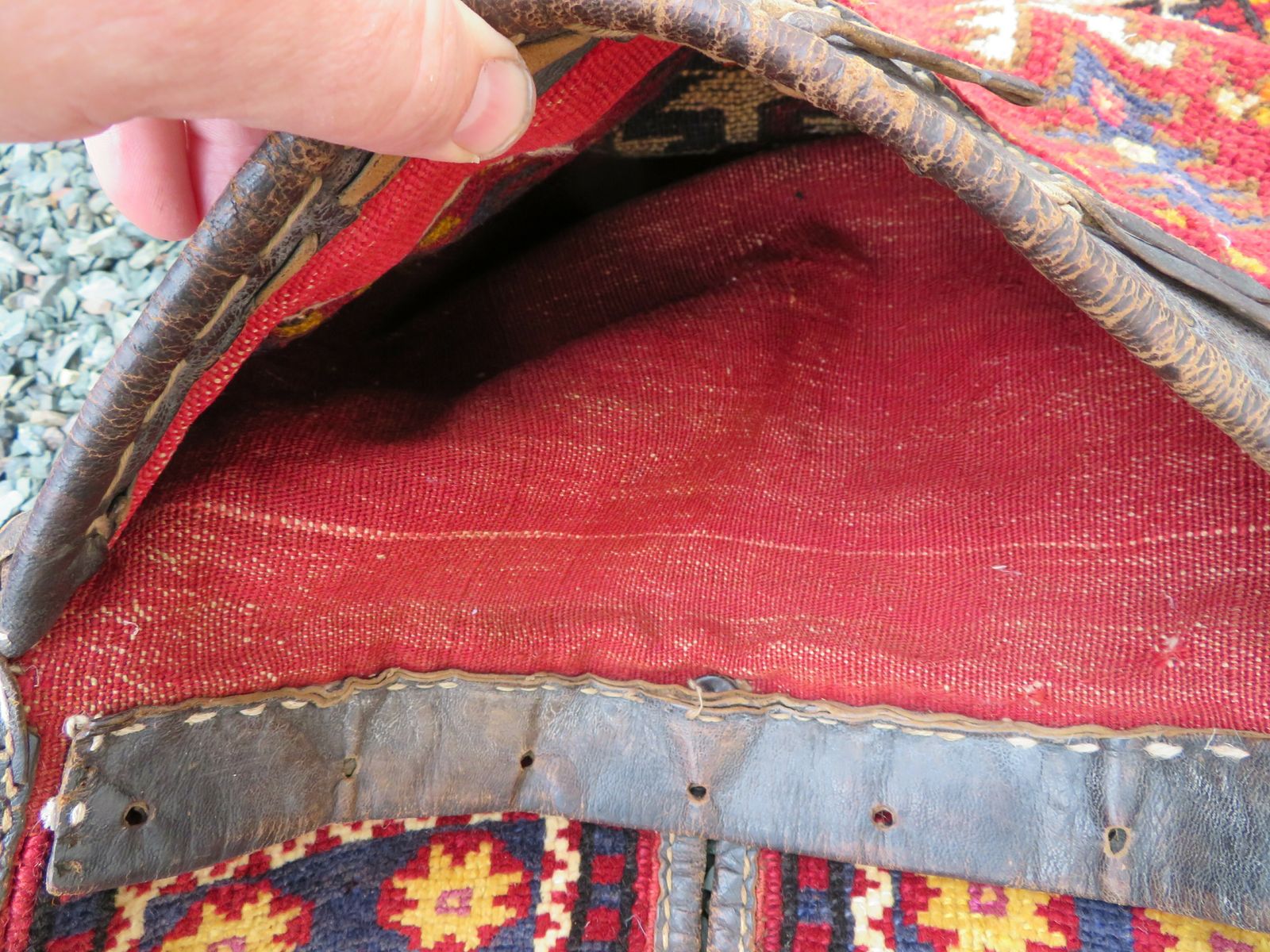 Complete Set Of Superb Antique Yuruk Nomadic Saddlebags (Heybe). Eastern Anatolia,Late 19th Century. photo vintage