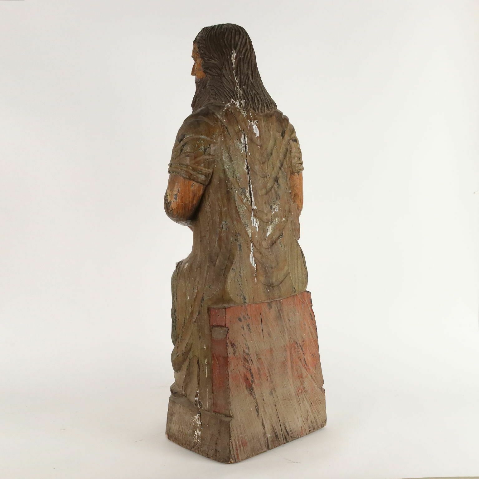 photo for sale Antique Statue Religious Subject Wood Spain Late XVIII Century