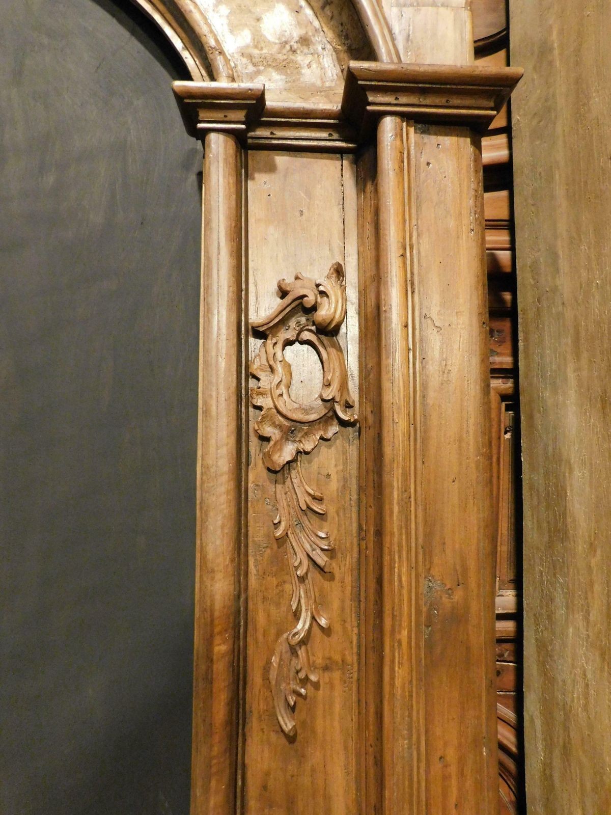 photo furniture Huge Amazing Richly Carved Wooden Portal Frame, Italy