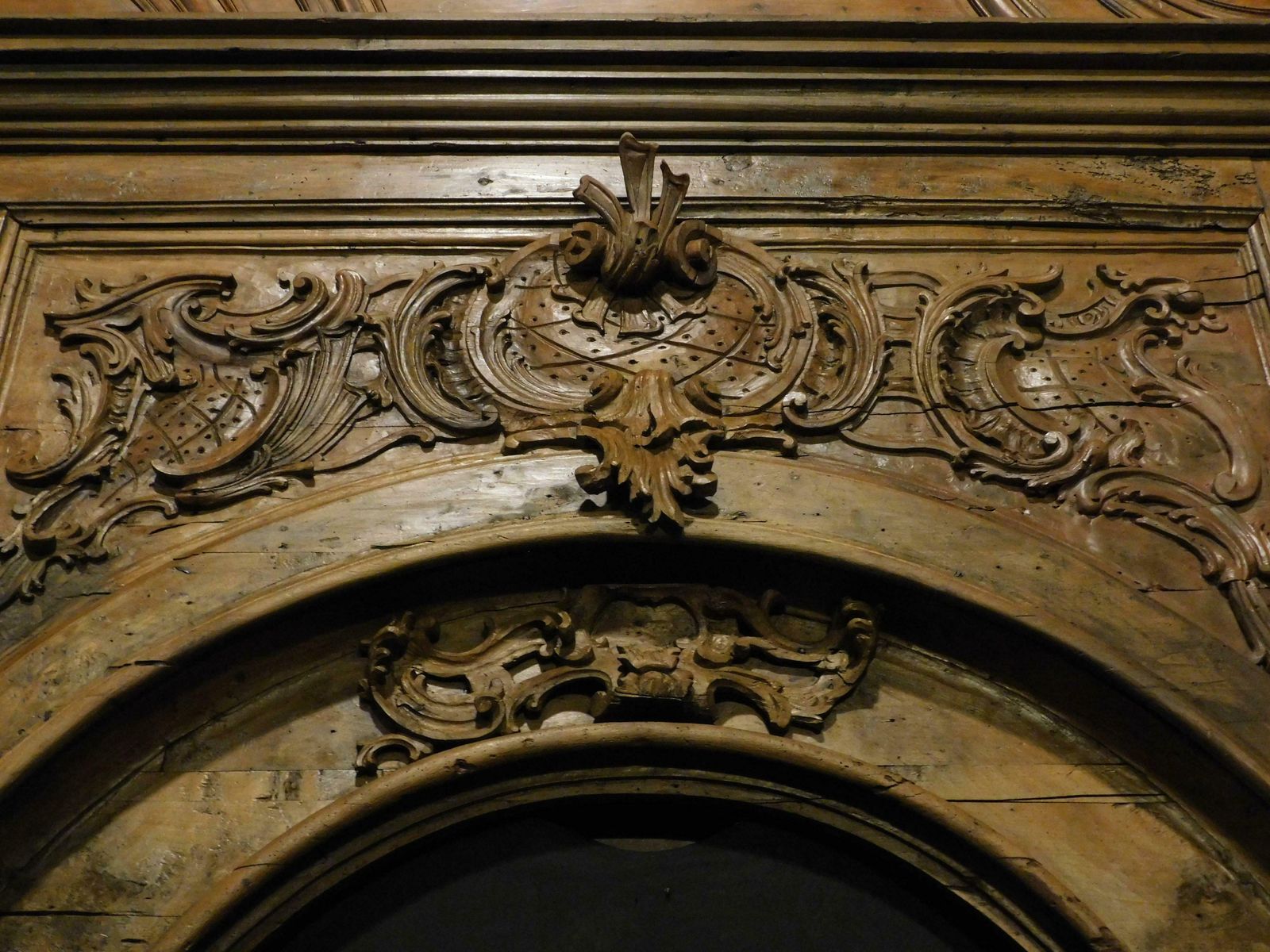 Home Fixtures Huge Amazing Richly Carved Wooden Portal Frame, Italy photo