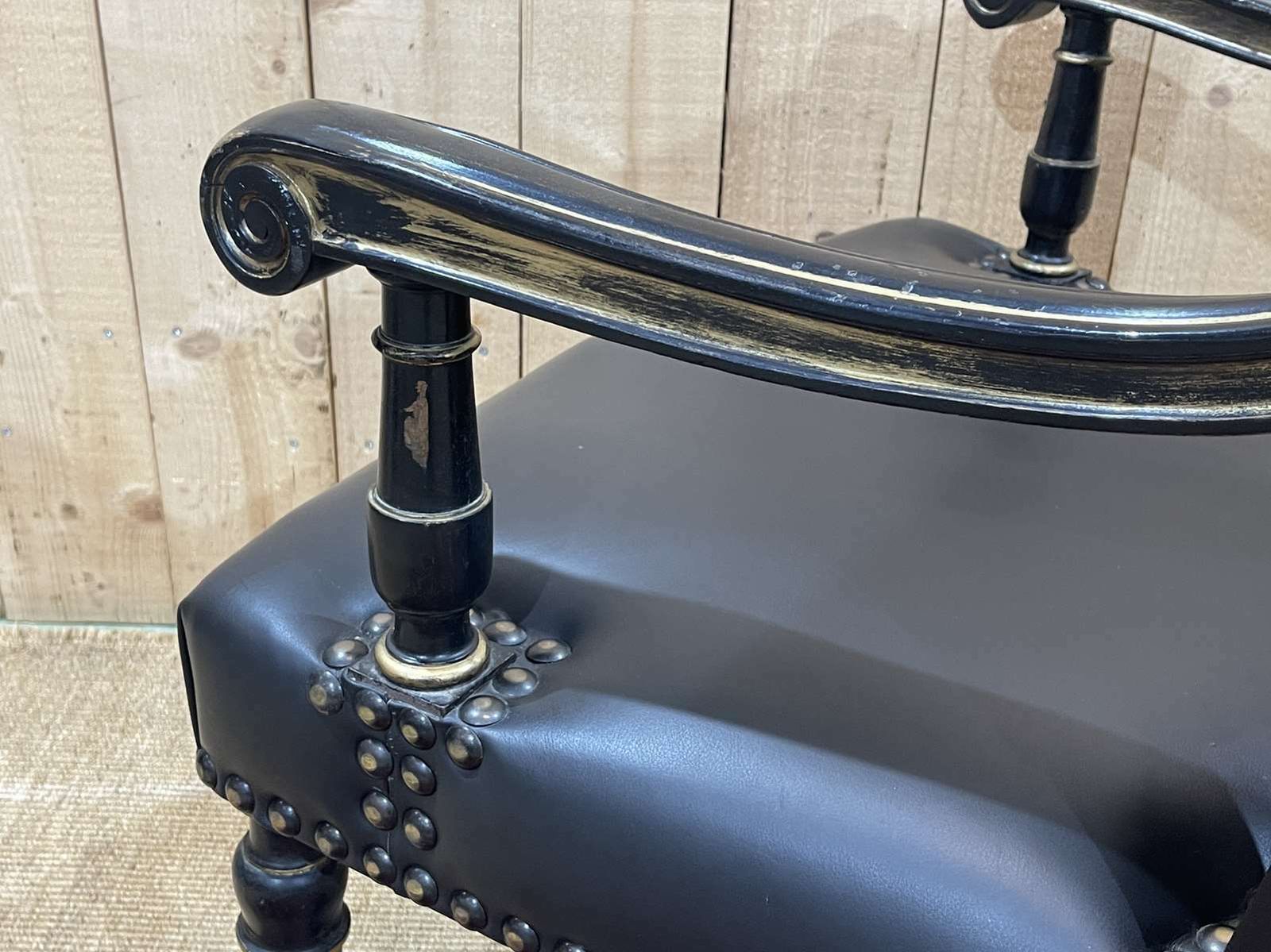 photo buy English Armchair From The 1950s In Blackened Wood