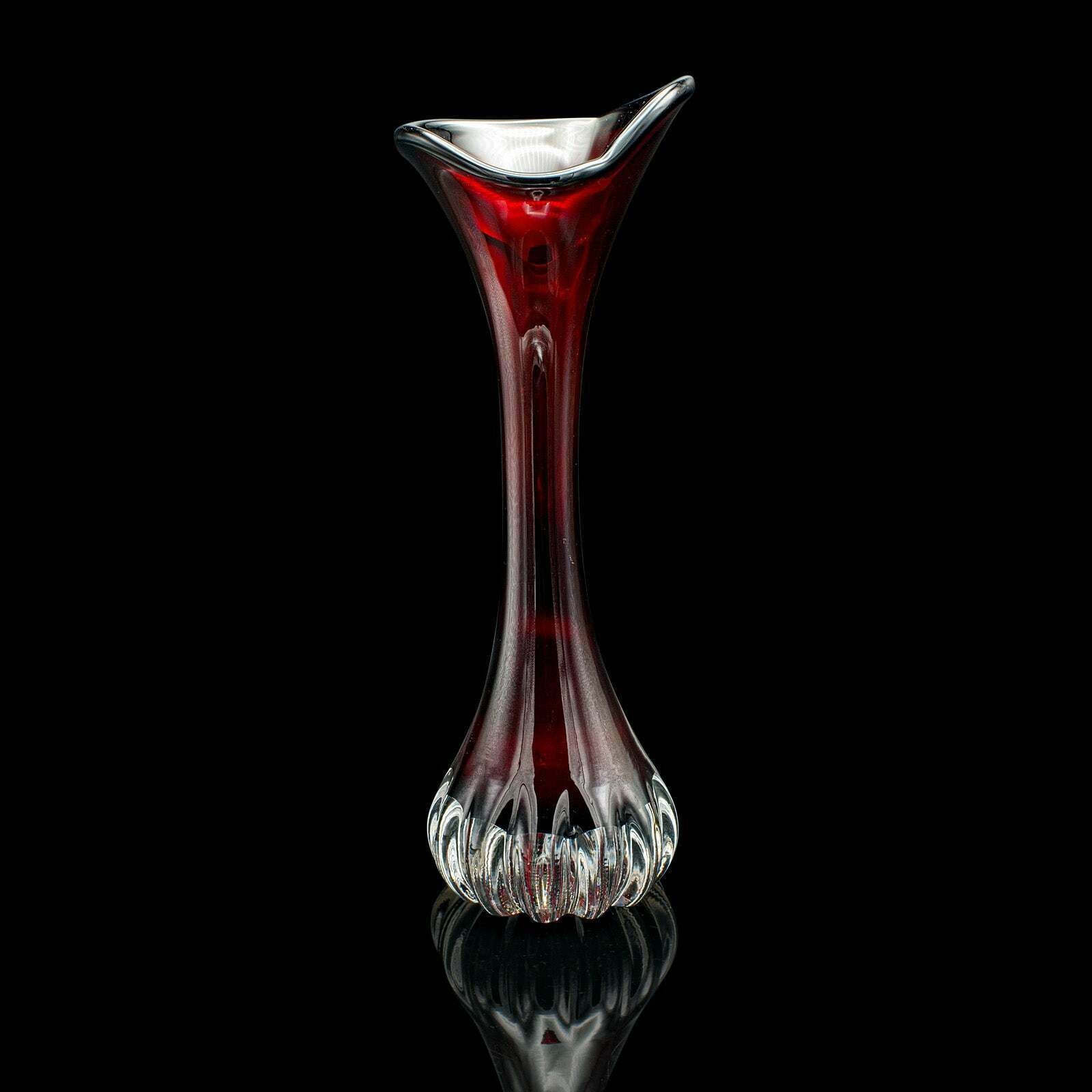 Vintage Art Vase, Swedish, Glass Stem Sleeve, Aseda Glasbruk, Mid Century, 1960 photo furniture