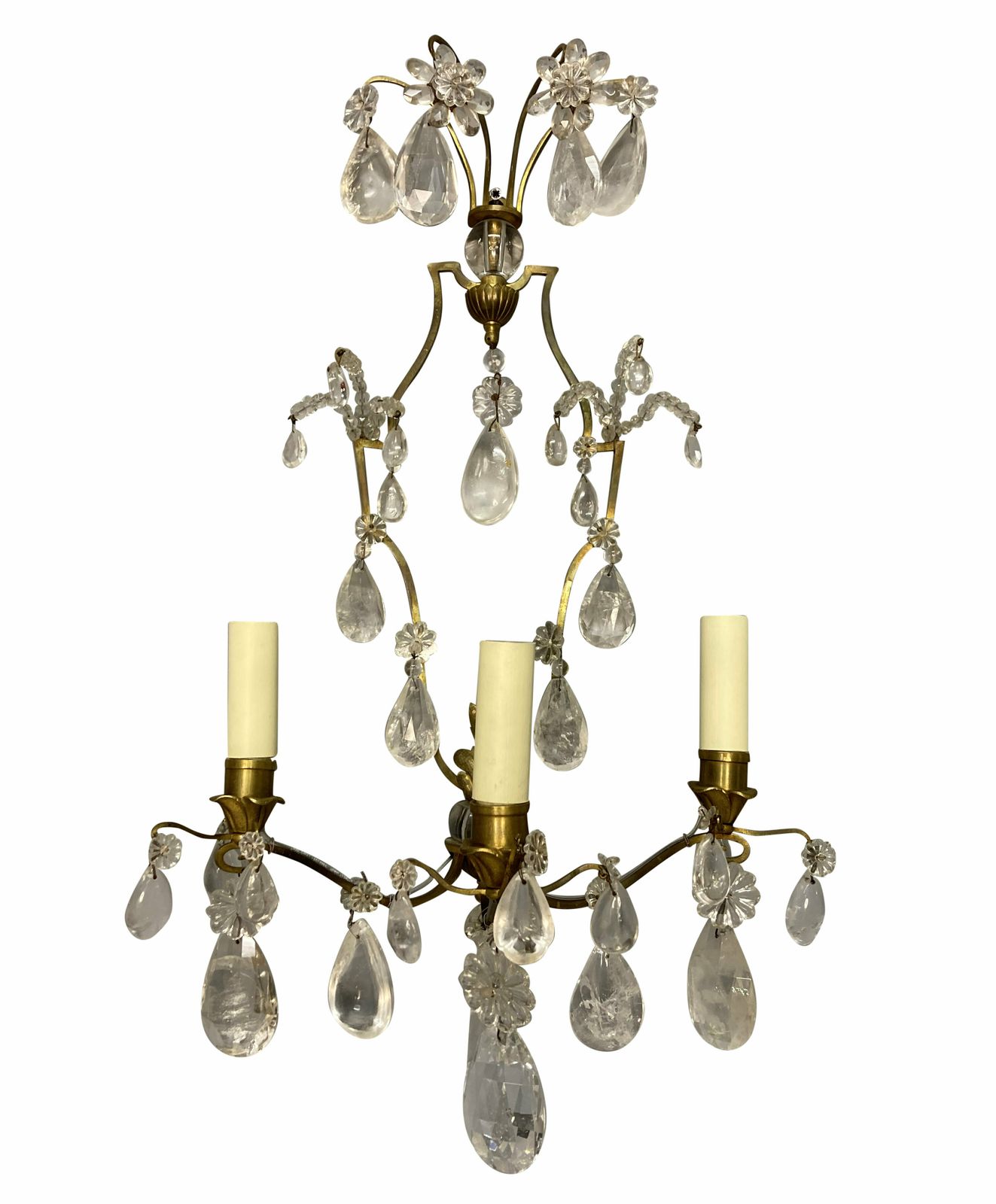 A Fine Pair Of French Rock Crystal Wall Sconces photo furniture