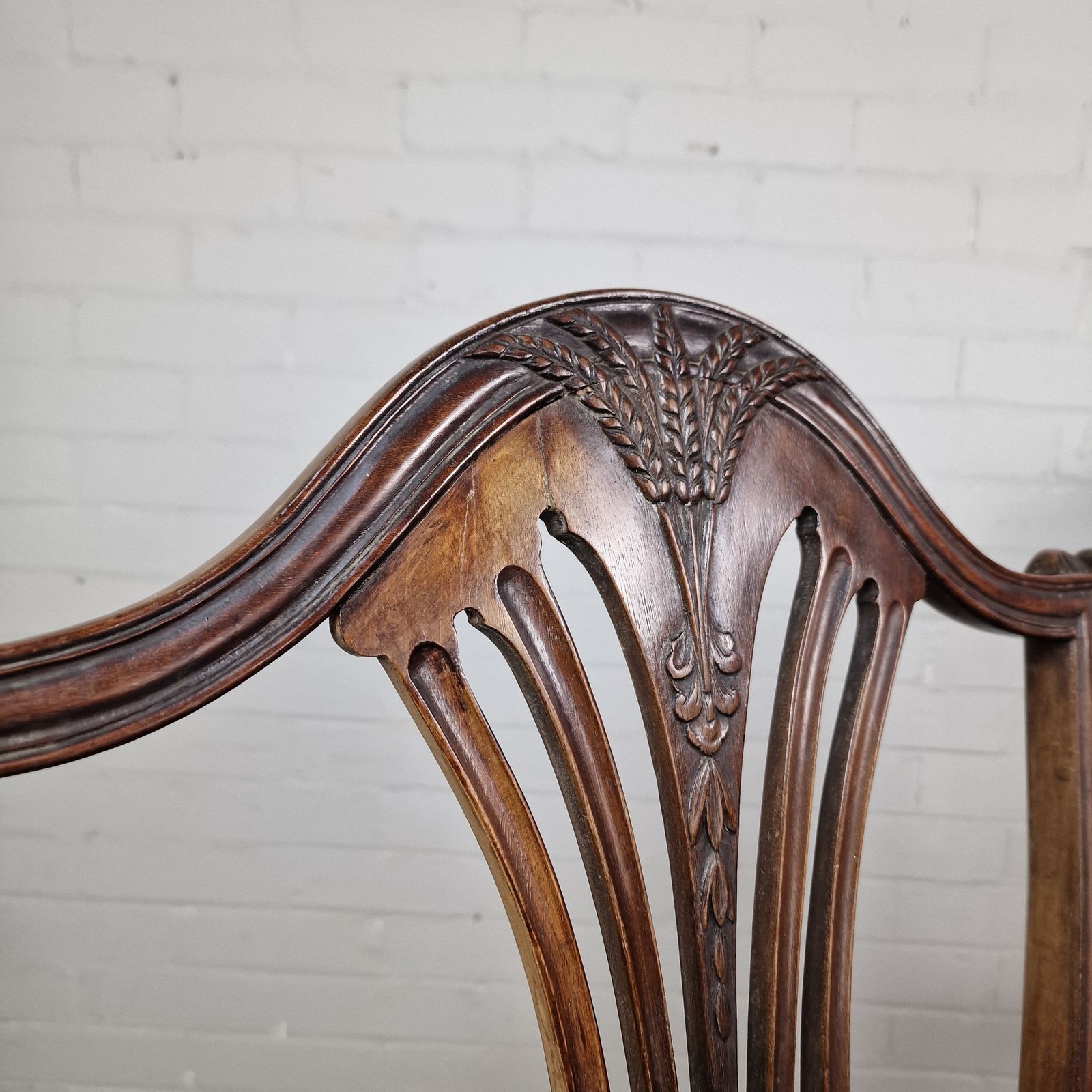 Original Victorian Sheraton Style Three Seat Sofa / Settee photo Furniture