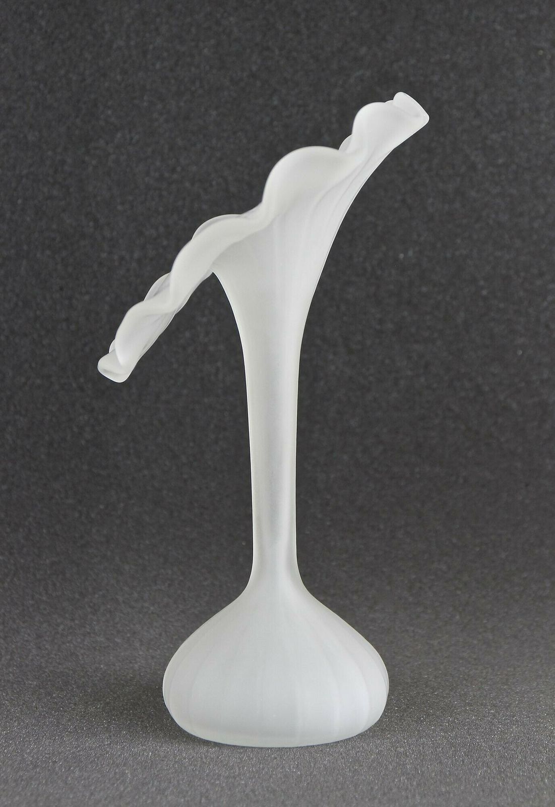 Mid Century Jack In The Pulpit Glass Vase, France Circa 1960 photo Home Decor