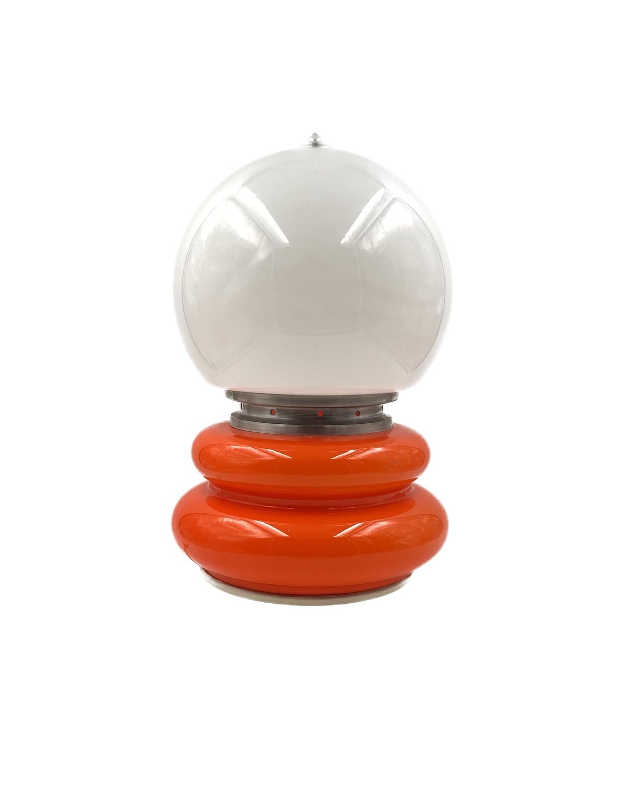 photo buy Carlo Nason, Space Age Orange Murano Glass Table Lamp, Av Mazzega, 1970s