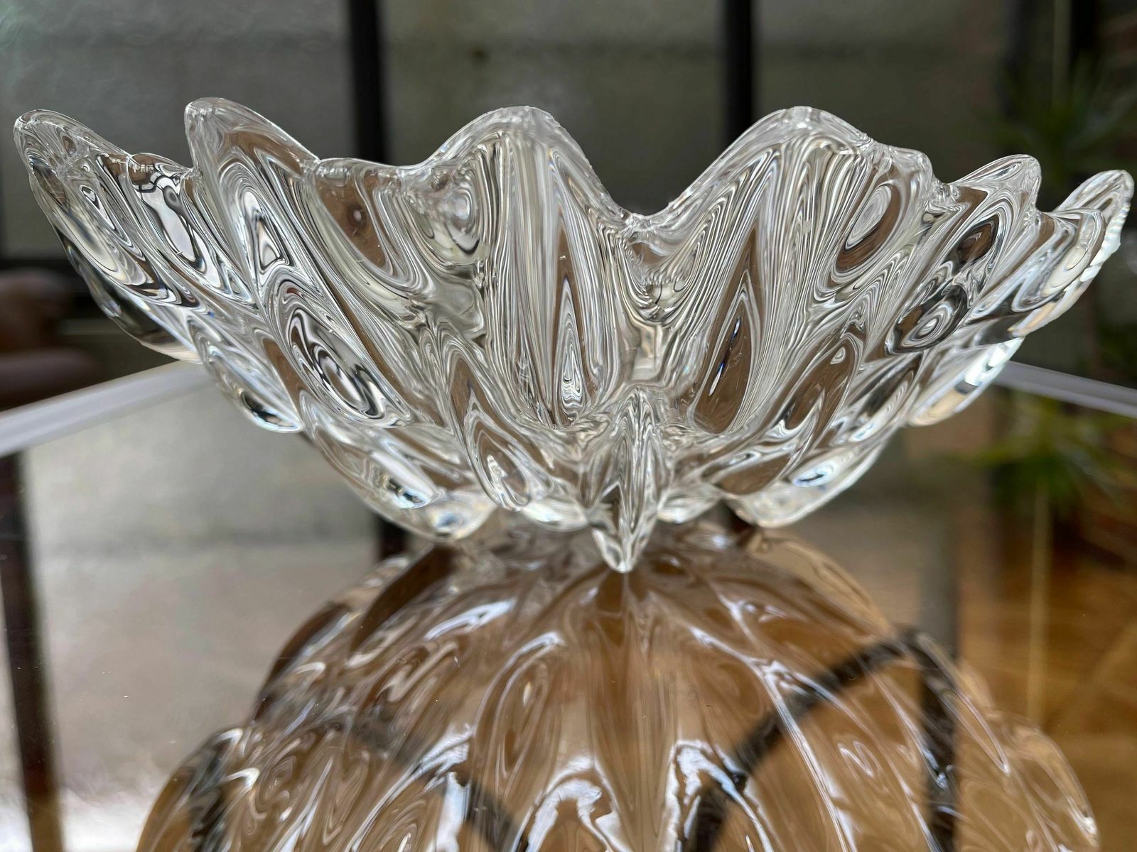 Budded Crystal Bowl Designed By Per Lütken In The 1970s And Manufactured By Royal Copenhagen In 1991. photo Home Decor